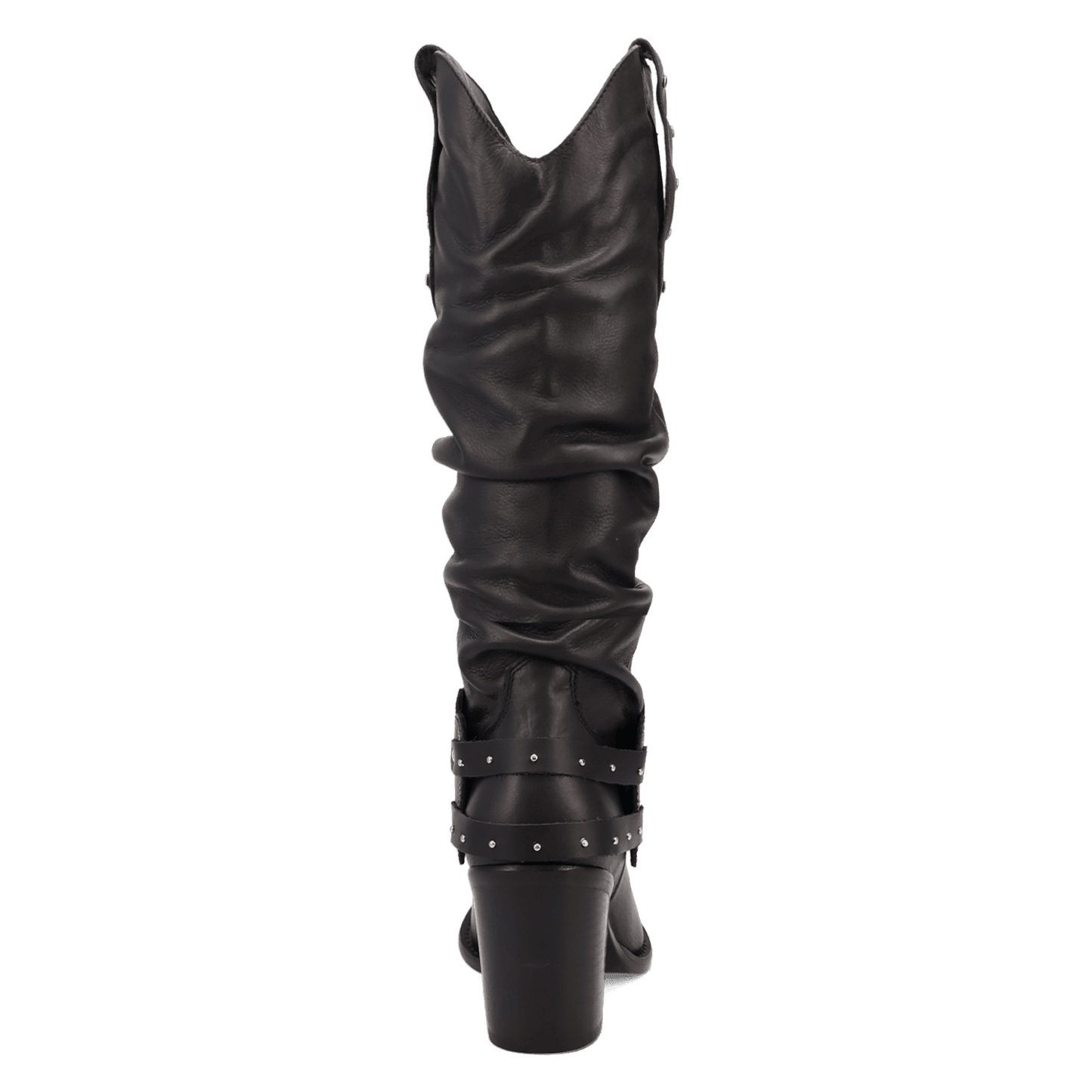 PRODUCT SHOT GRIT N' GRACE LEATHER BOOT AT 180 DEGREE BACK ANGLE