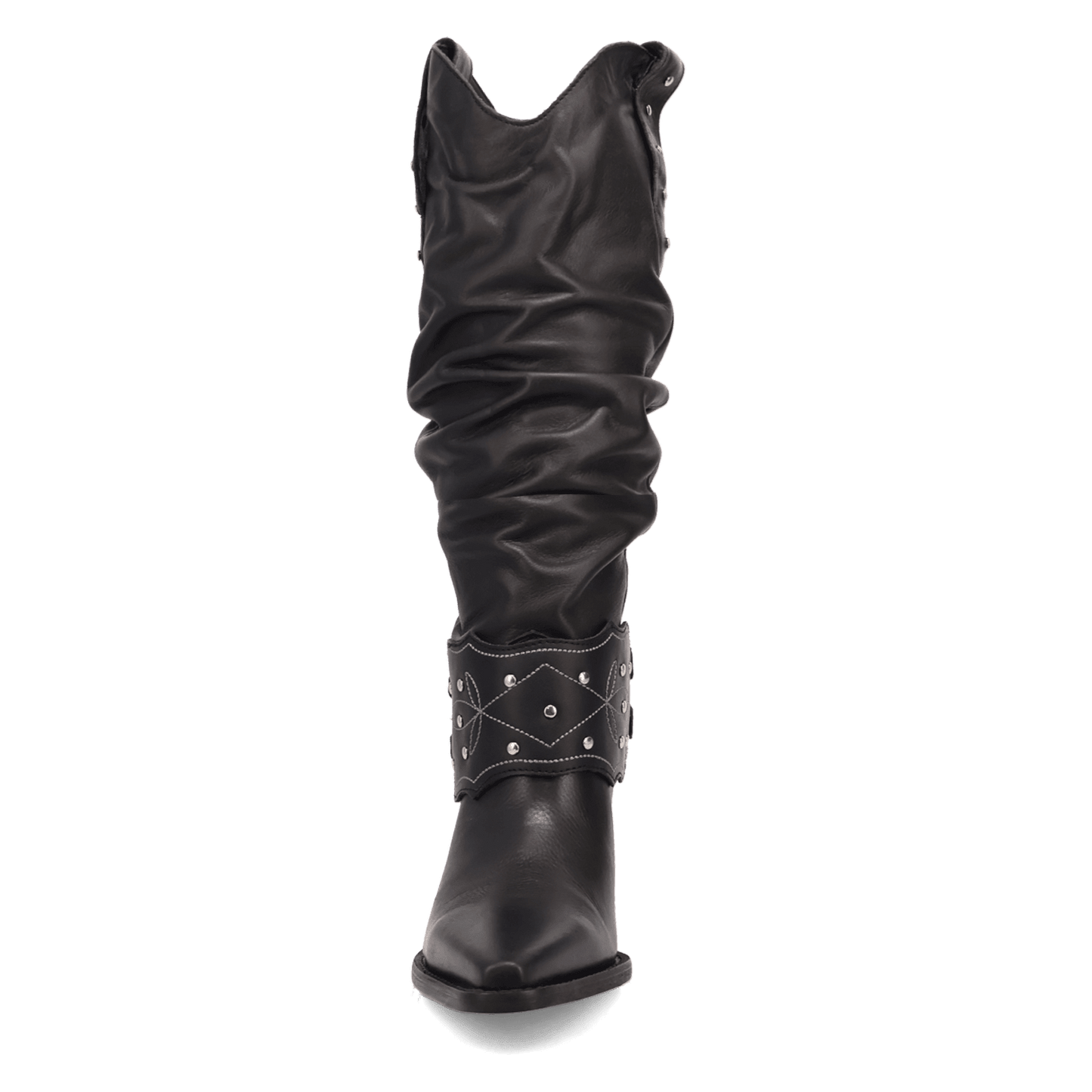 PRODUCT SHOT GRIT N' GRACE LEATHER BOOT AT FRONT ANGLE