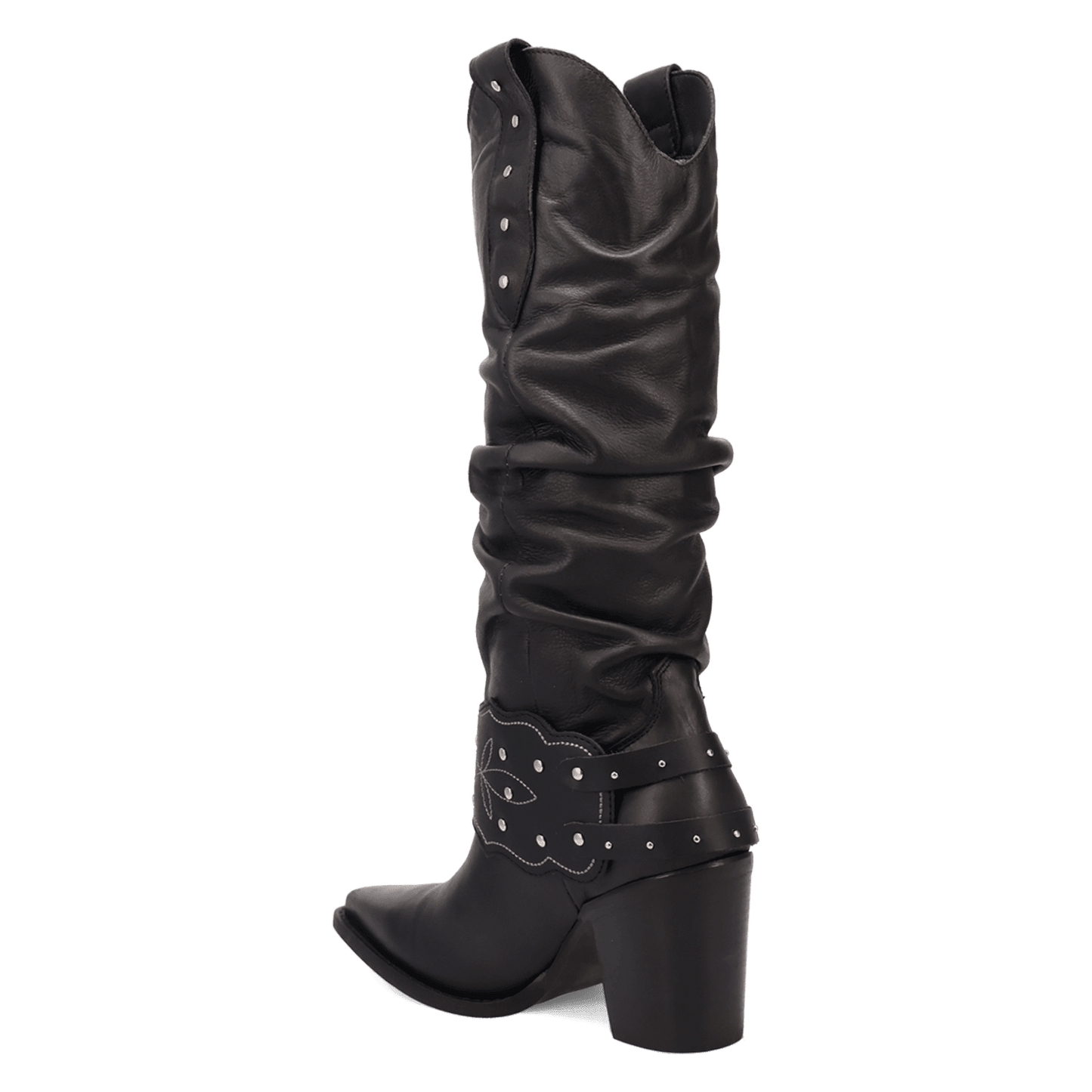 PRODUCT SHOT GRIT N' GRACE LEATHER BOOT AT 270 DEGREE ANGLE