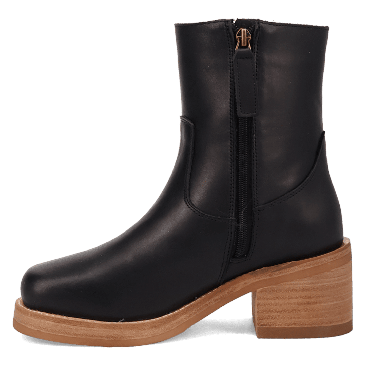 PRODUCT SHOT ROXY LEATHER BOOTIE AT 135 DEGREE OUTSIDE ANGLE