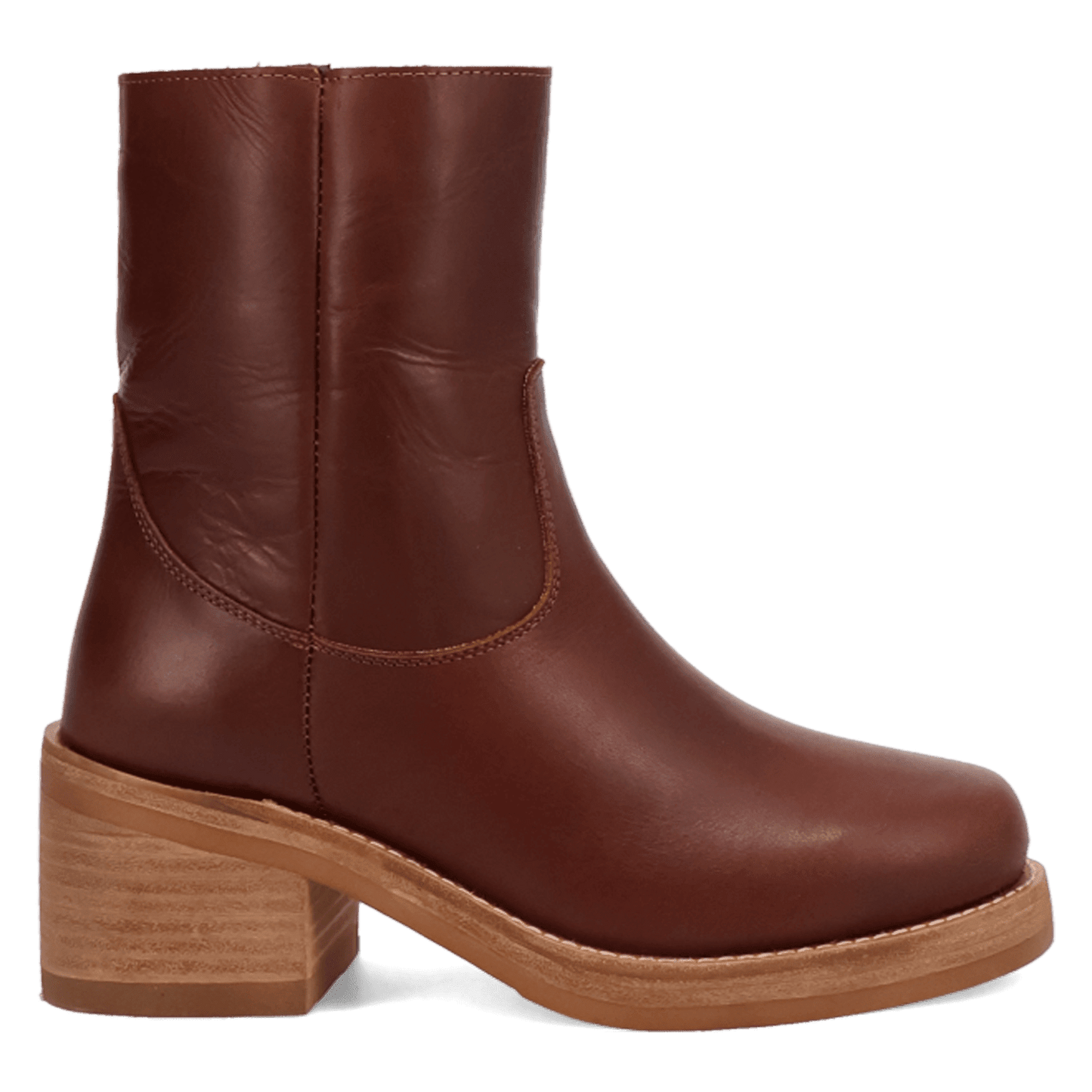 PRODUCT SHOT ROXY LEATHER BOOTIE AT 90 DEGREE INSIDE ANGLE