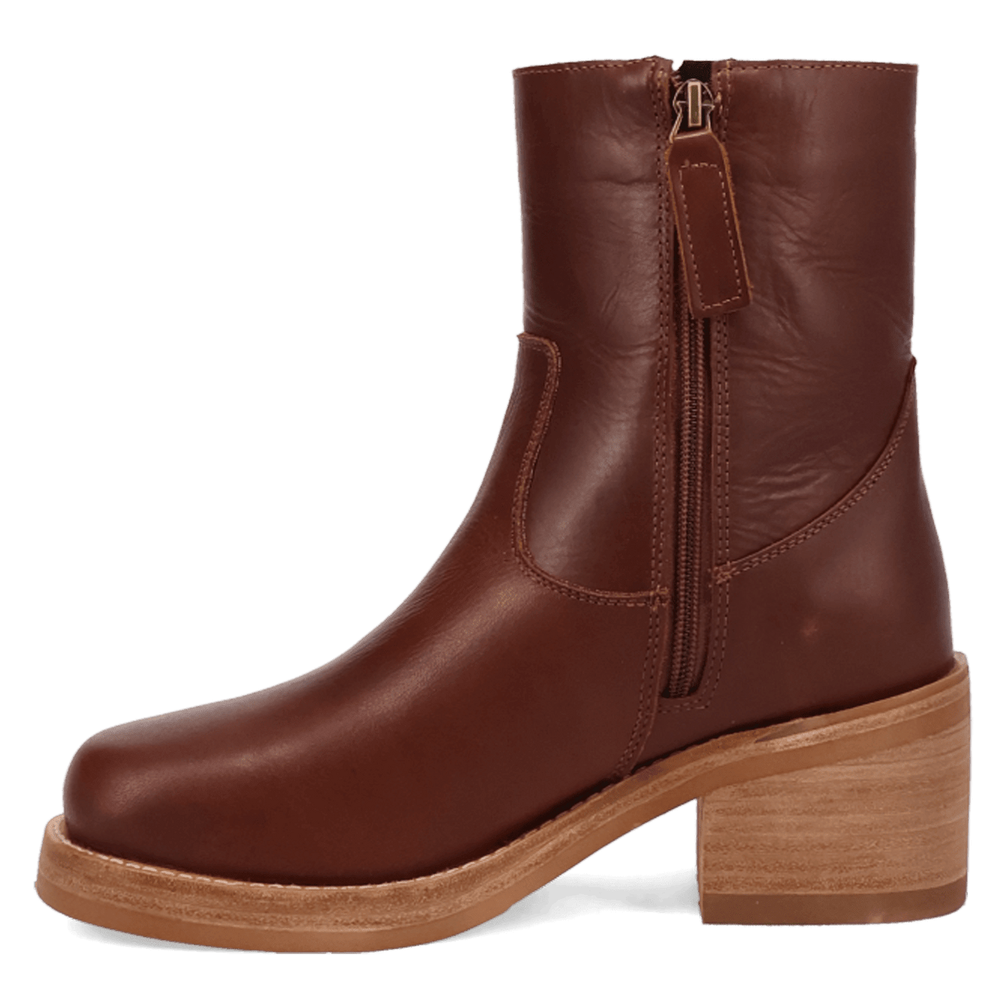 PRODUCT SHOT ROXY LEATHER BOOTIE AT 135 DEGREE OUTSIDE ANGLE