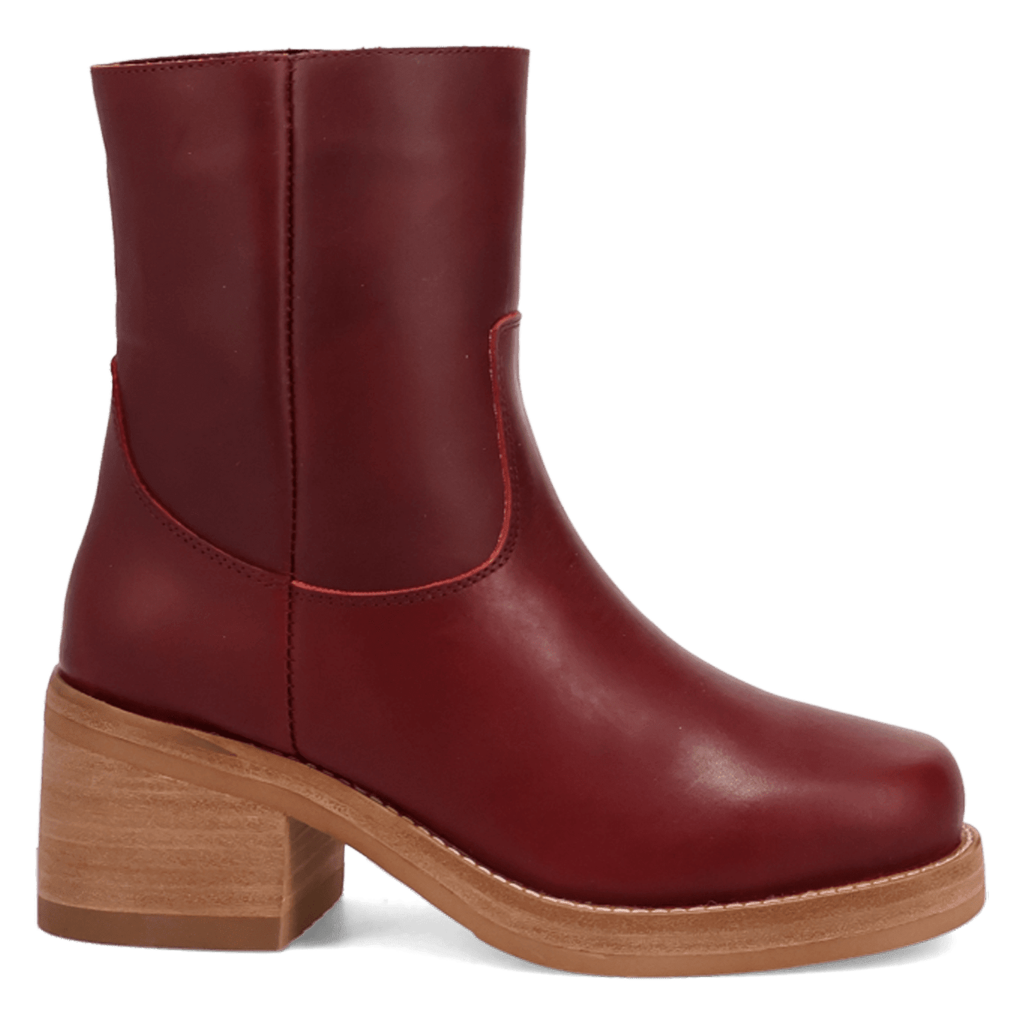 PRODUCT SHOT ROXY LEATHER BOOTIE AT 90 DEGREE INSIDE ANGLE