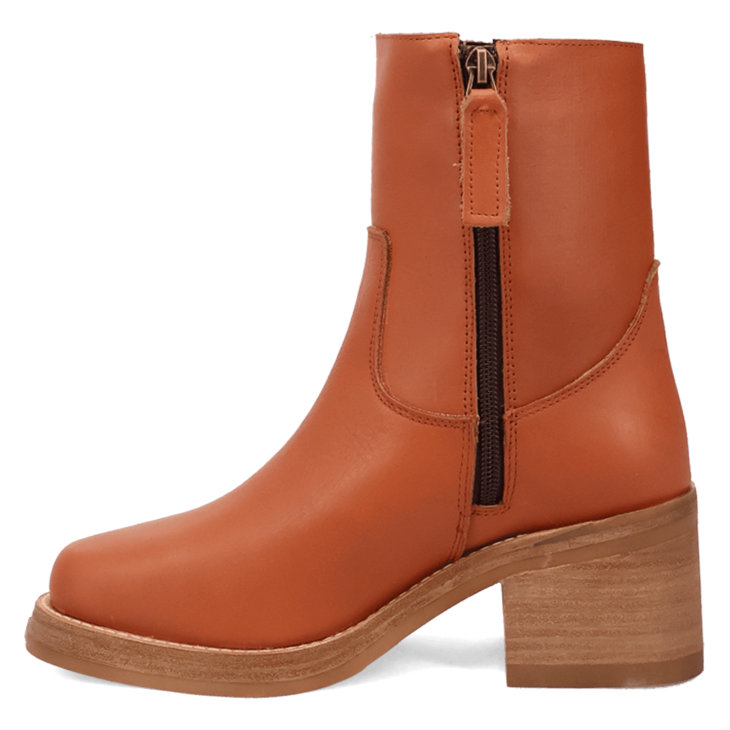 PRODUCT SHOT ROXY LEATHER BOOTIE AT 135 DEGREE OUTSIDE ANGLE