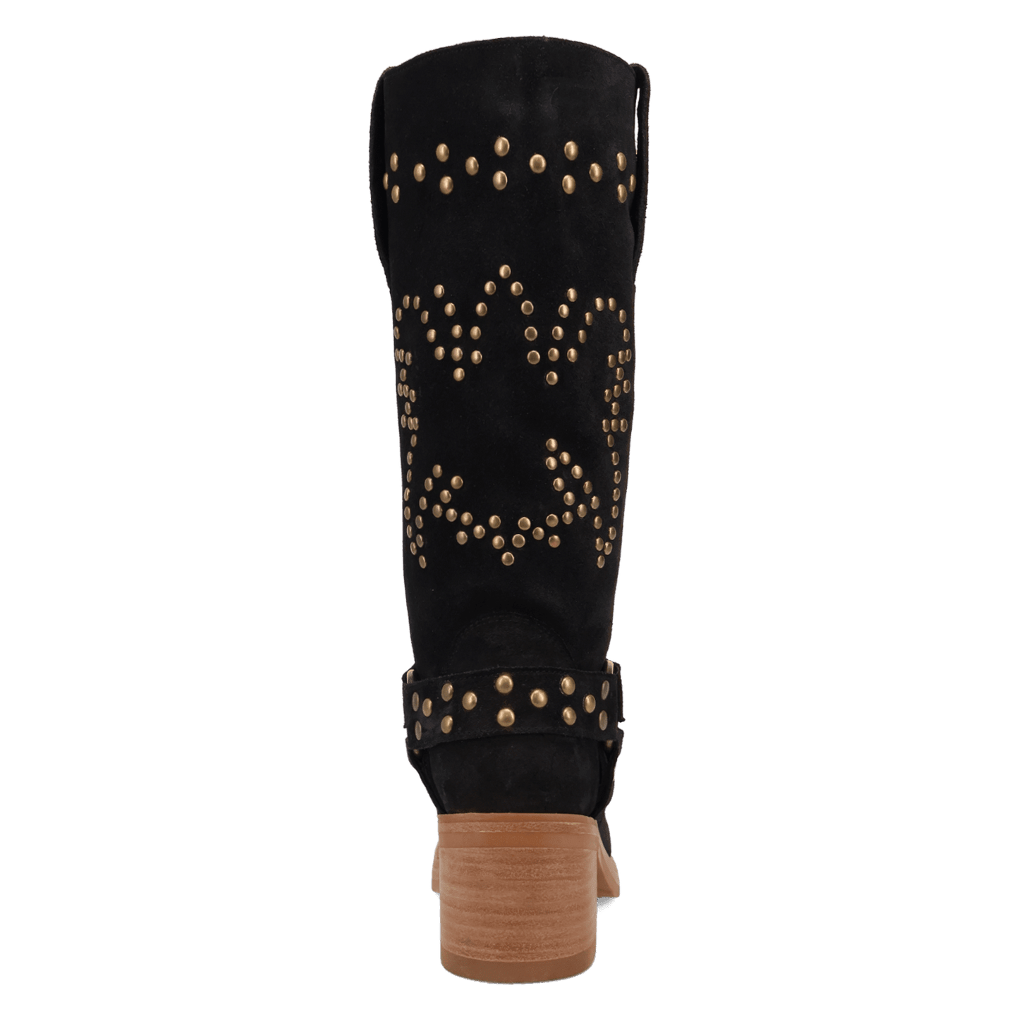 PRODUCT SHOT TROUBADOUR LEATHER BOOT AT 180 DEGREE BACK ANGLE