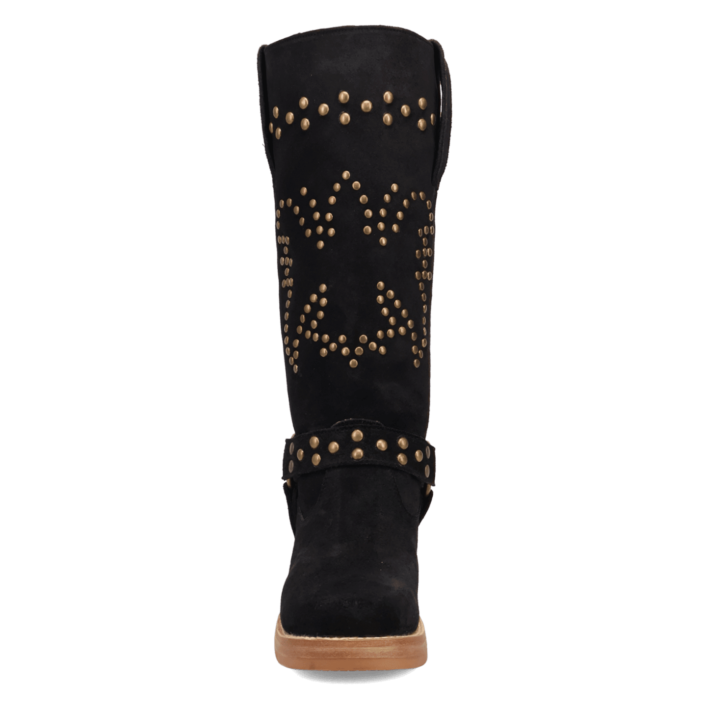 PRODUCT SHOT TROUBADOUR LEATHER BOOT AT FRONT ANGLE