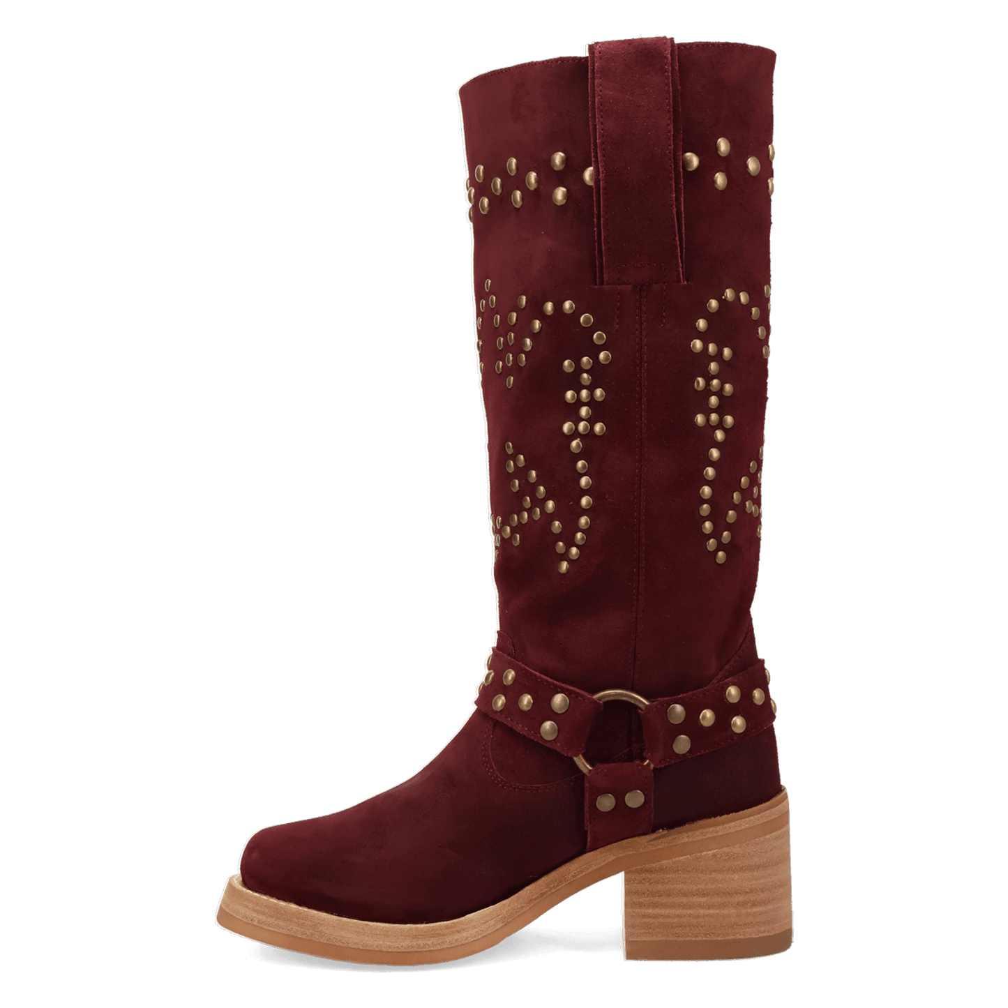 PRODUCT SHOT TROUBADOUR LEATHER BOOT AT 135 DEGREE OUTSIDE ANGLE