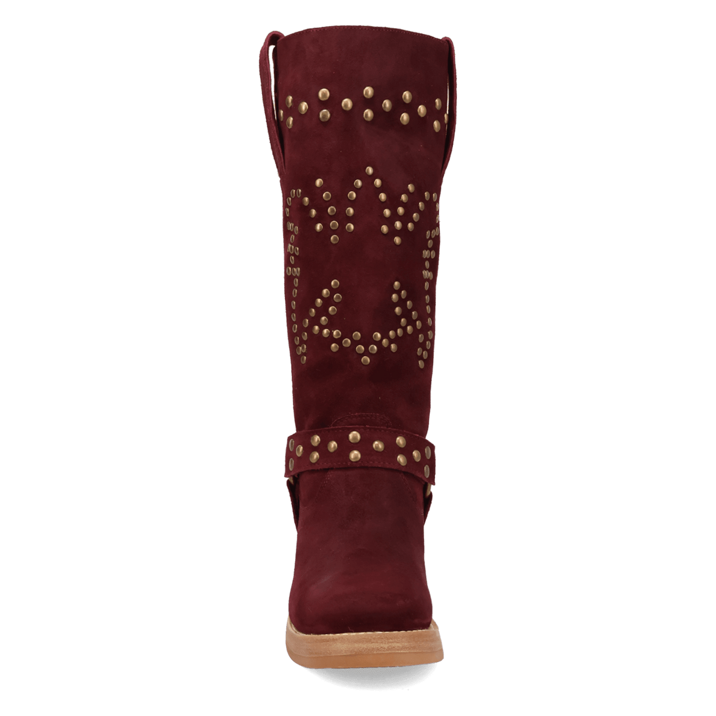 PRODUCT SHOT TROUBADOUR LEATHER BOOT AT FRONT ANGLE