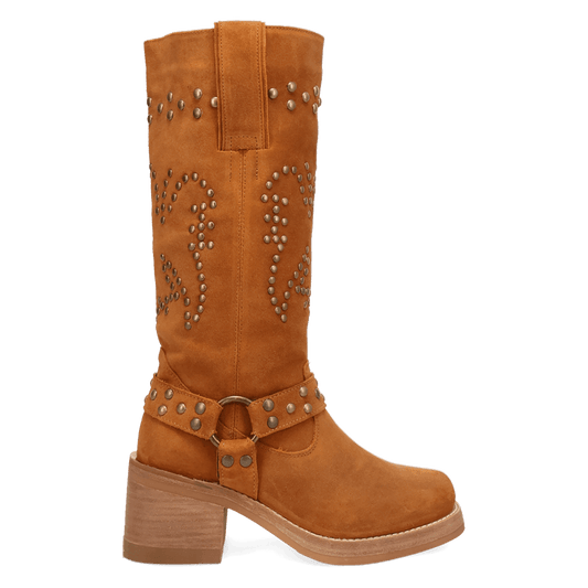 PRODUCT SHOT TROUBADOUR LEATHER BOOT AT 90 DEGREE INSIDE ANGLE