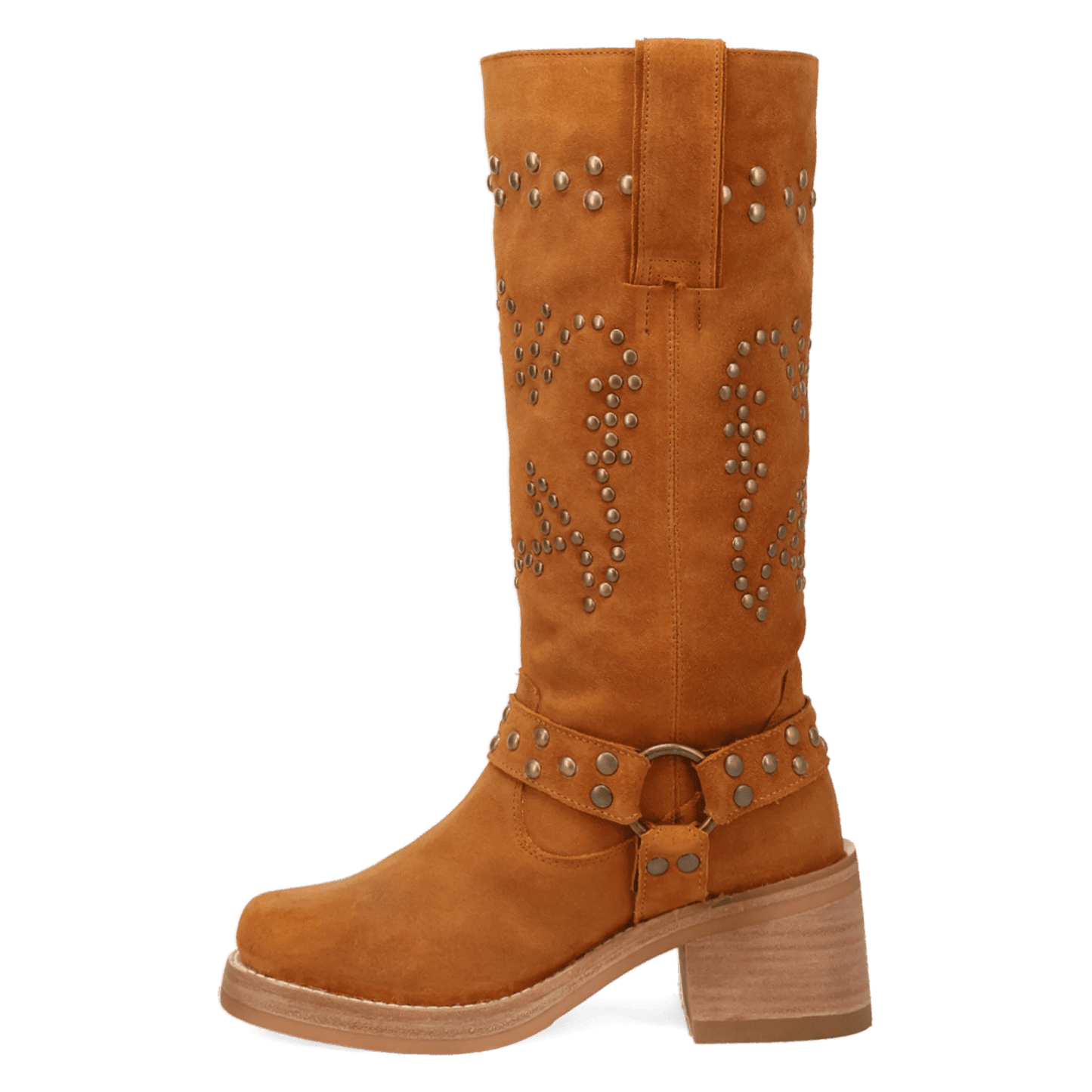 PRODUCT SHOT TROUBADOUR LEATHER BOOT AT 135 DEGREE OUTSIDE ANGLE