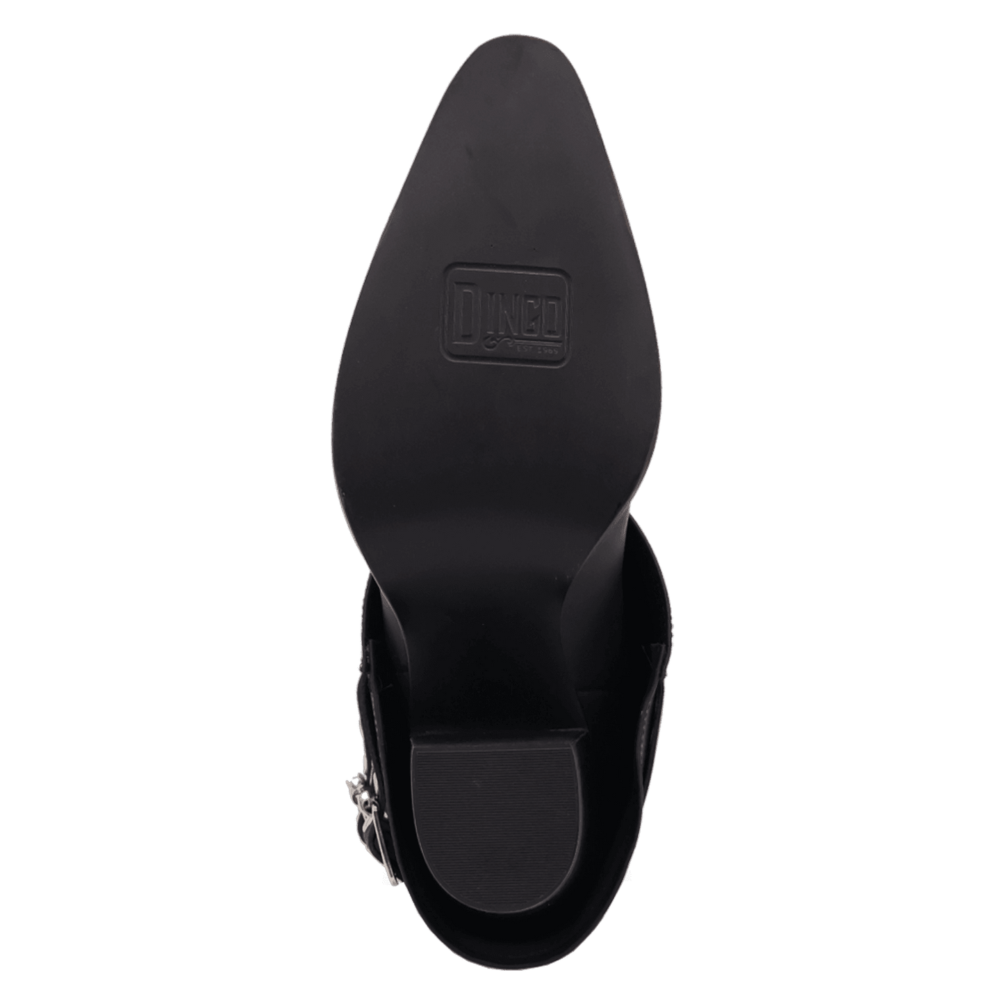 PRODUCT SHOT URBAN COWGIRL LEATHER BOOT AT OUTSOLE ANGLE