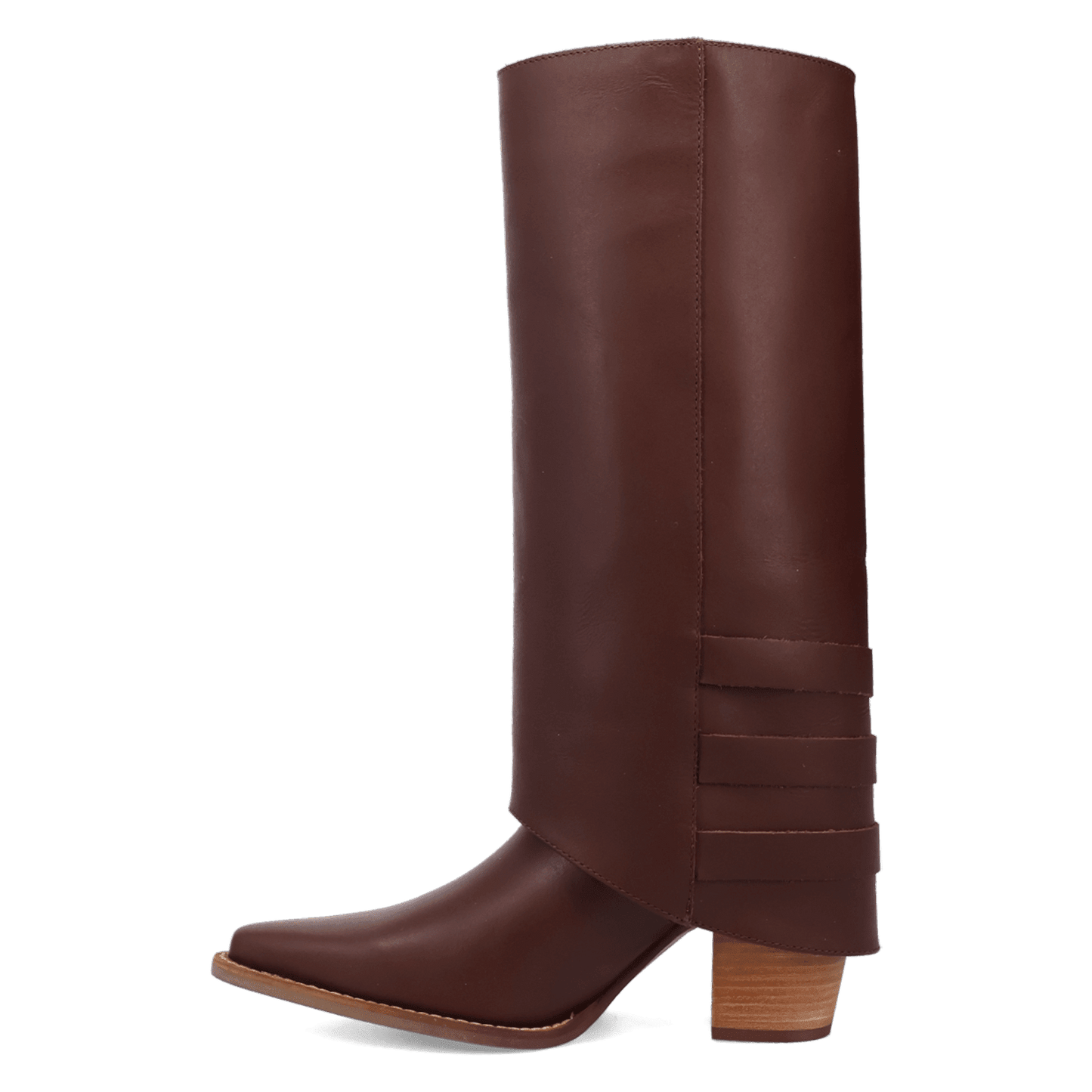 PRODUCT SHOT URBAN COWGIRL LEATHER BOOT AT 135 DEGREE OUTSIDE ANGLE