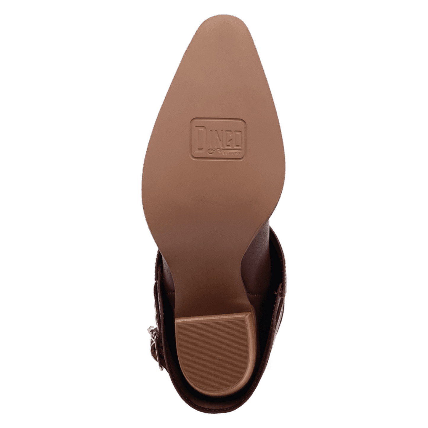 PRODUCT SHOT URBAN COWGIRL LEATHER BOOT AT OUTSOLE ANGLE