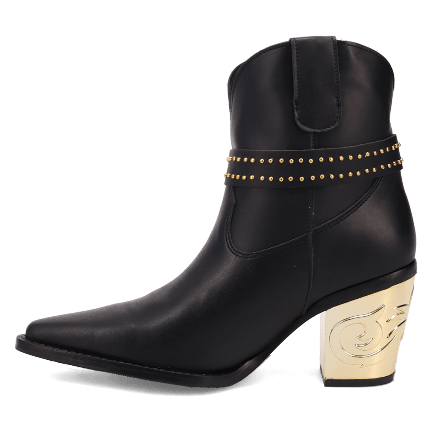 PRODUCT SHOT MILANO LEATHER BOOTIE AT 135 DEGREE OUTSIDE ANGLE