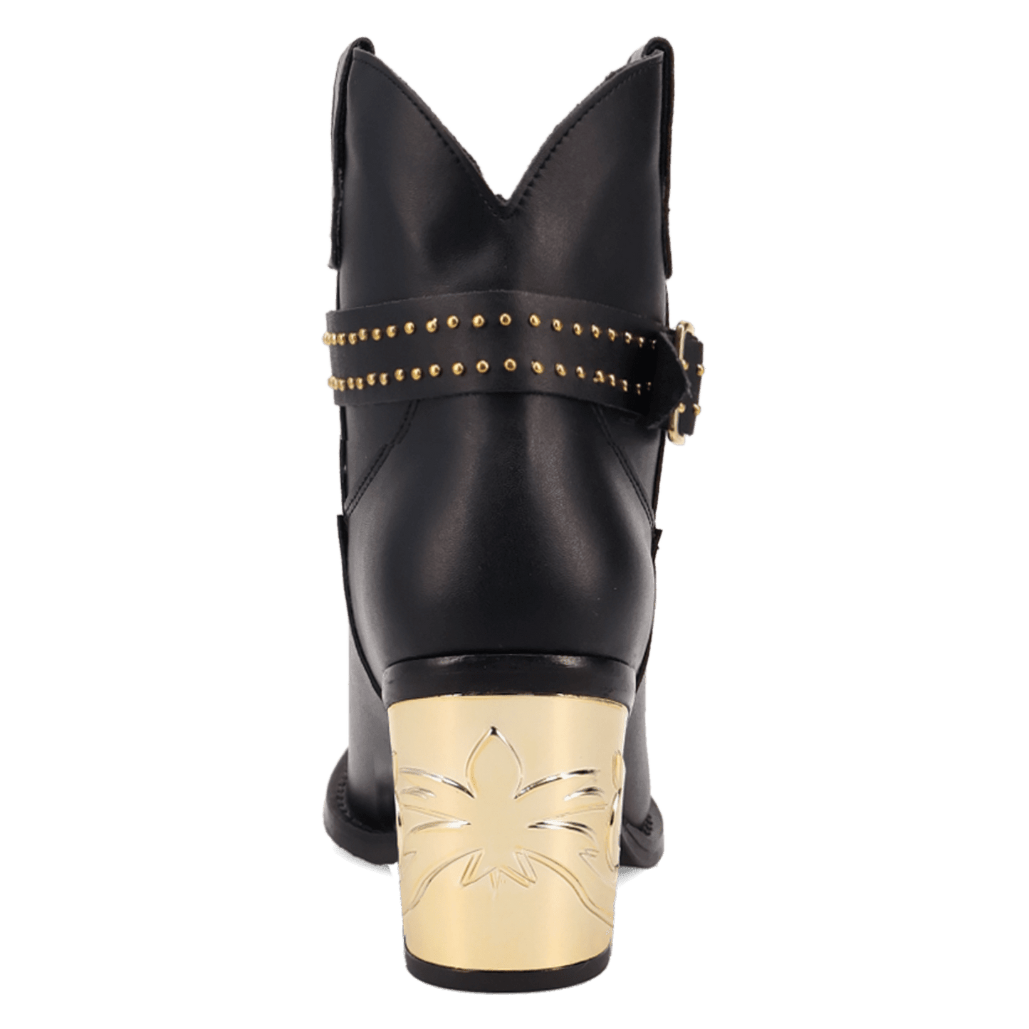 PRODUCT SHOT MILANO LEATHER BOOTIE AT 180 DEGREE BACK ANGLE