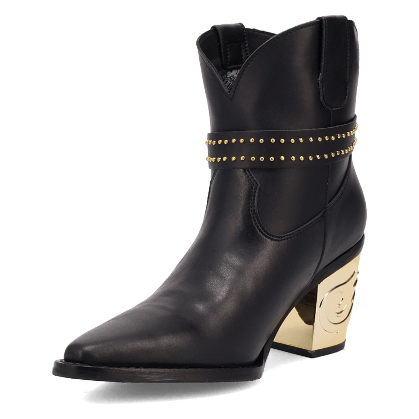 PRODUCT SHOT MILANO LEATHER BOOTIE AT 225 DEGREE ANGLE
