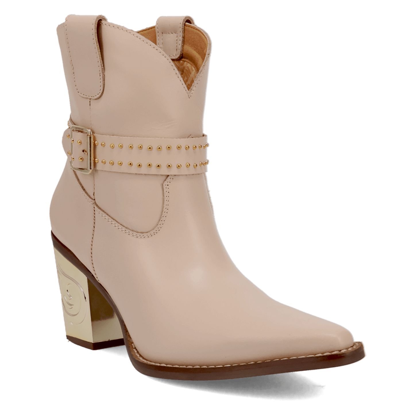 PRODUCT SHOT MILANO LEATHER BOOTIE AT 45 DEGREE ANGLE