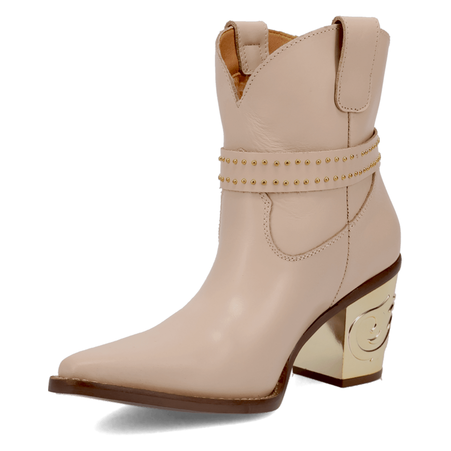 PRODUCT SHOT MILANO LEATHER BOOTIE AT 225 DEGREE ANGLE