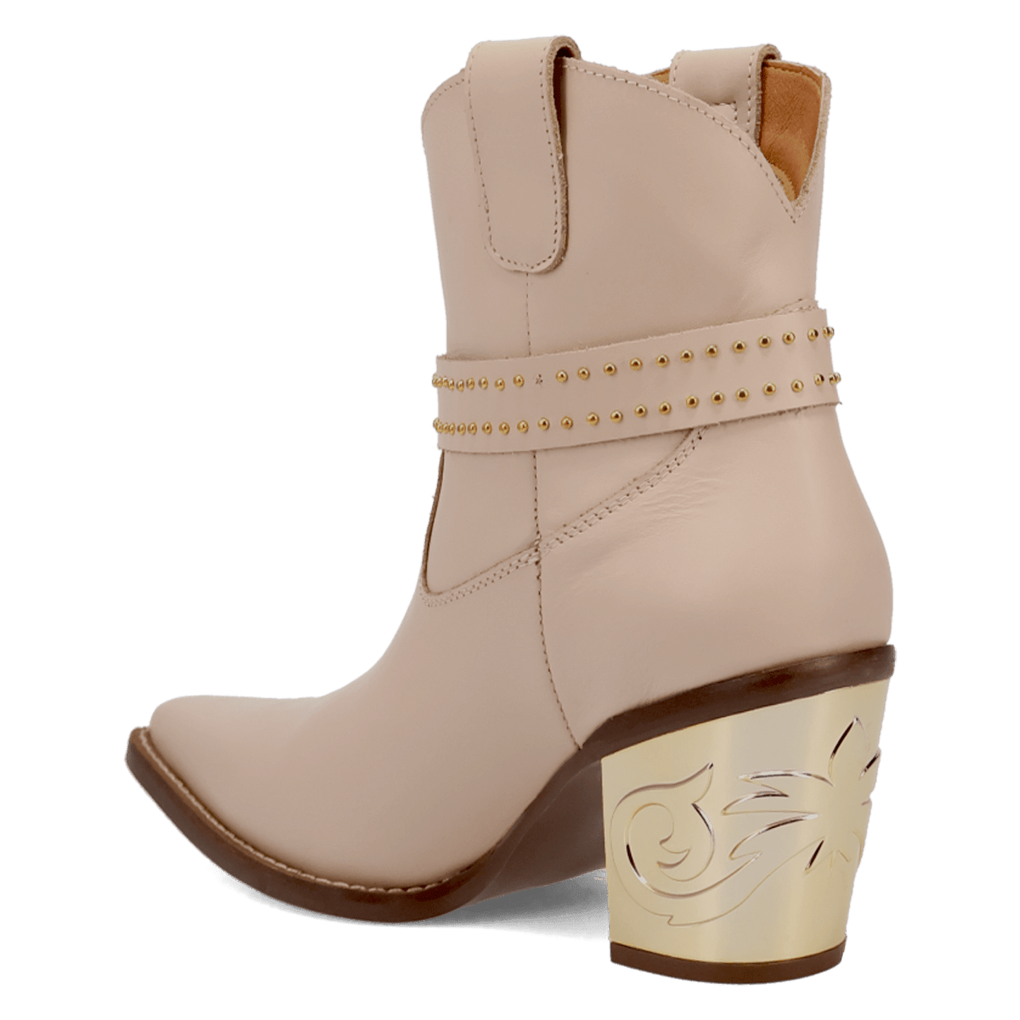 PRODUCT SHOT MILANO LEATHER BOOTIE AT 270 DEGREE ANGLE