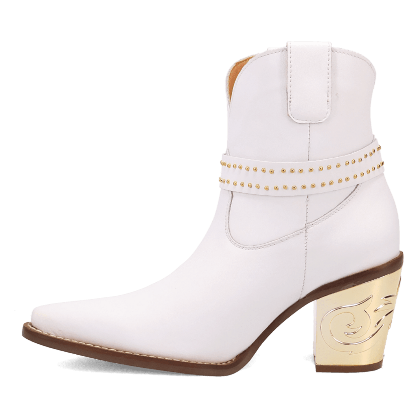 PRODUCT SHOT MILANO LEATHER BOOTIE AT 135 DEGREE OUTSIDE ANGLE