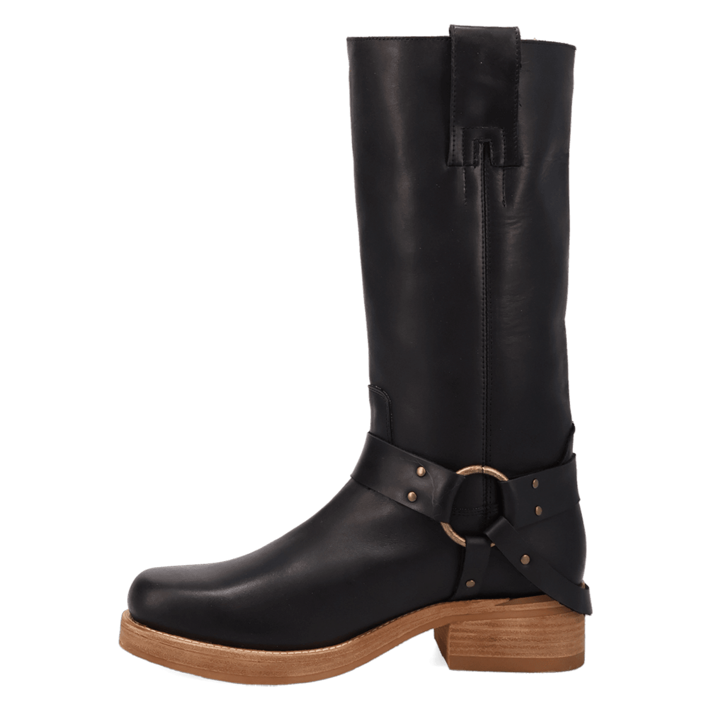 PRODUCT SHOT RIP LEATHER BOOT AT 135 DEGREE OUTSIDE ANGLE