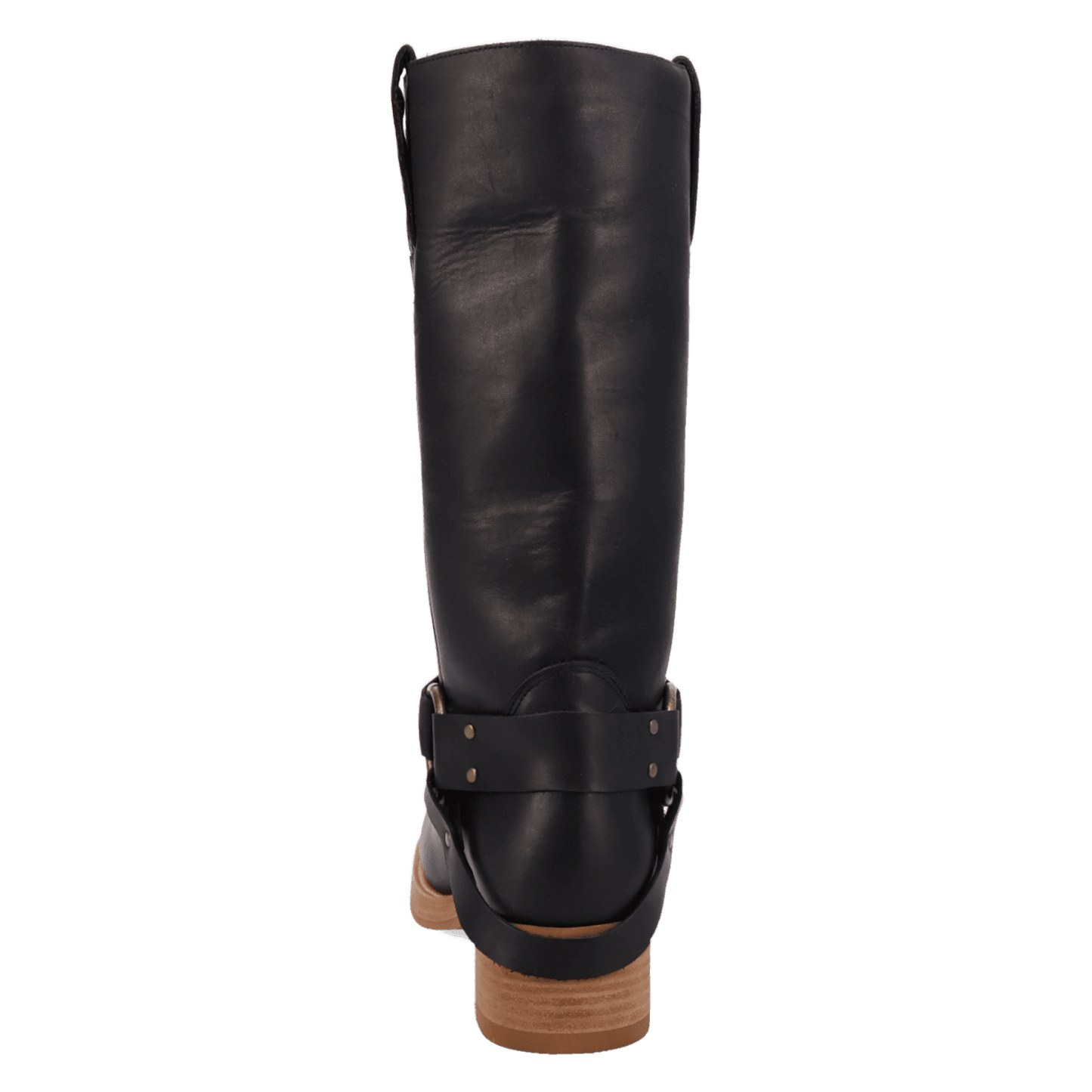 PRODUCT SHOT RIP LEATHER BOOT AT 180 DEGREE BACK ANGLE
