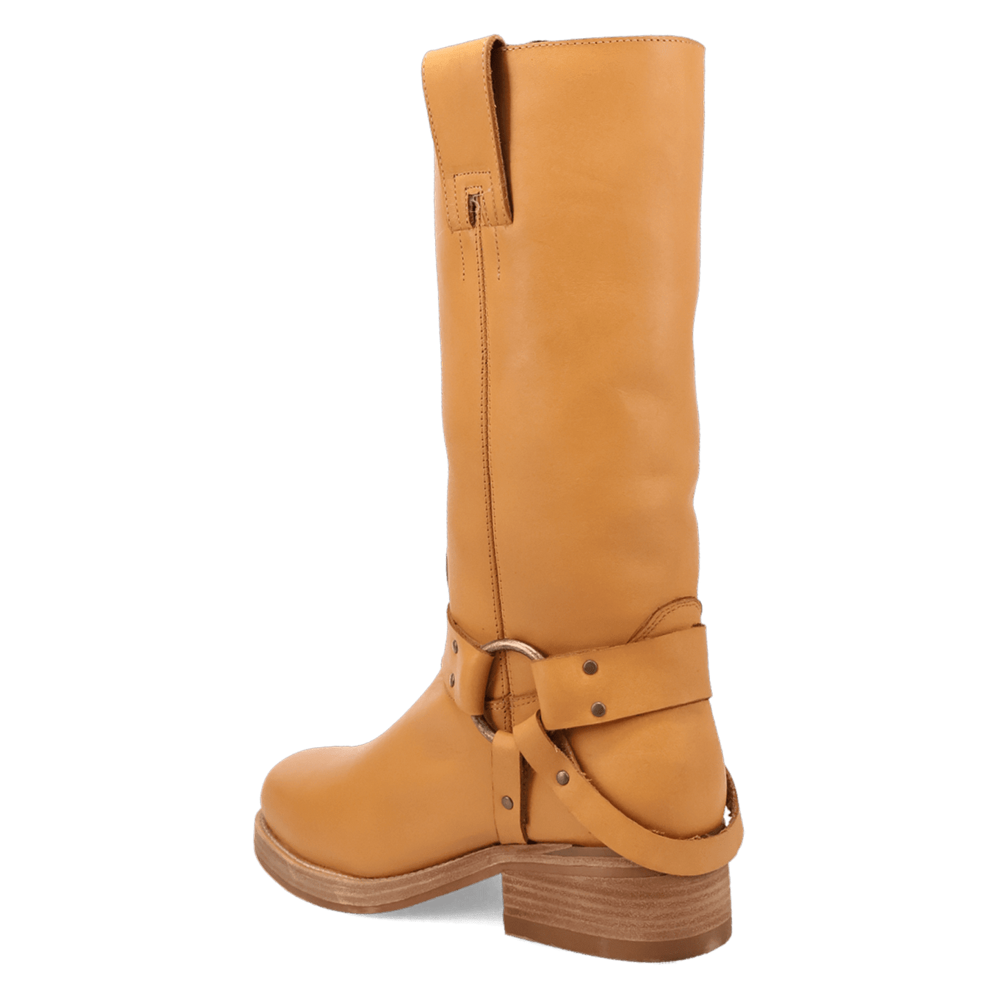 PRODUCT SHOT RIP LEATHER BOOT AT 270 DEGREE ANGLE