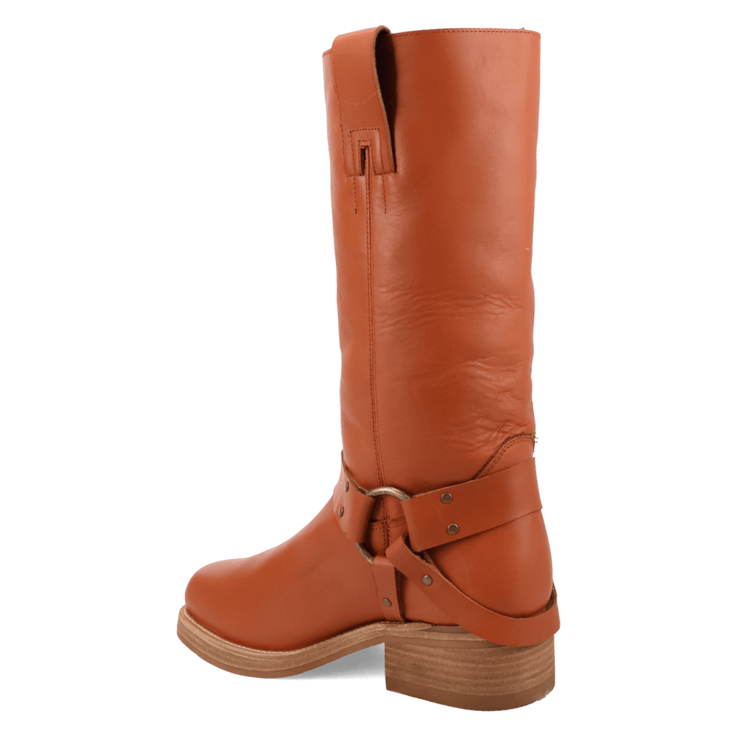 PRODUCT SHOT RIP LEATHER BOOT AT 270 DEGREE ANGLE
