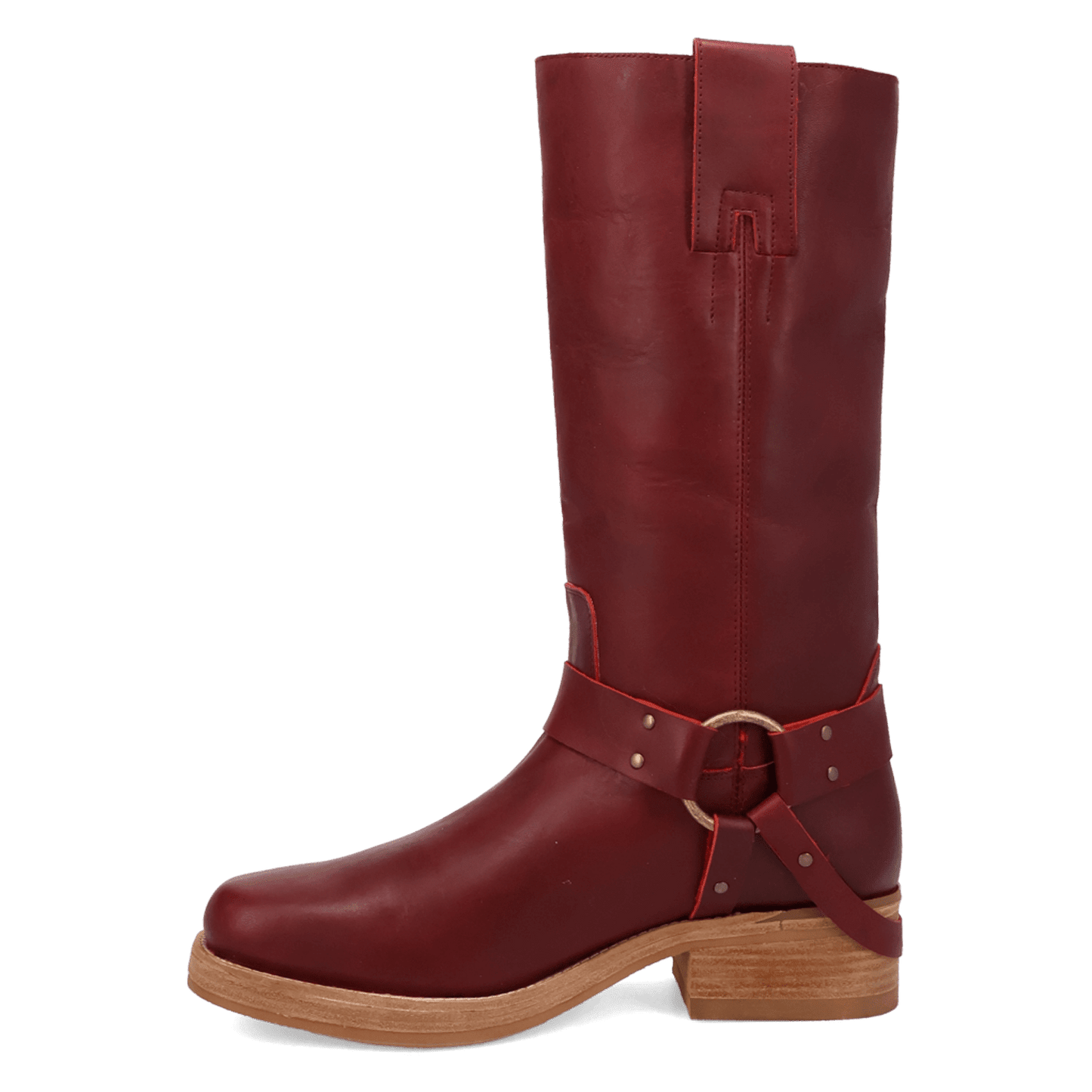 PRODUCT SHOT RIP LEATHER BOOT AT 135 DEGREE OUTSIDE ANGLE