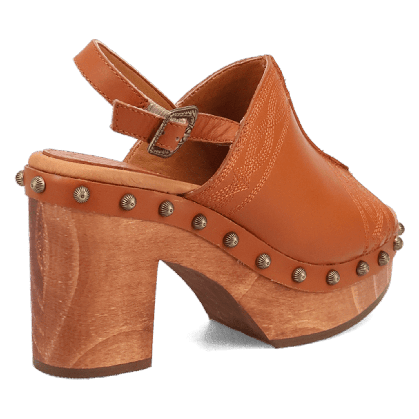 PRODUCT SHOT CLOVER WOODEN SANDAL AT 315 DEGREE ANGLE