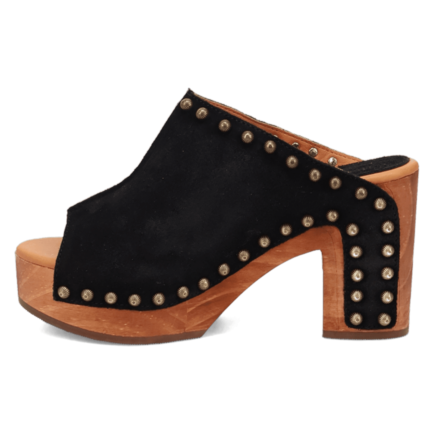 PRODUCT SHOT ECHO WOODEN SANDAL AT 135 DEGREE OUTSIDE ANGLE