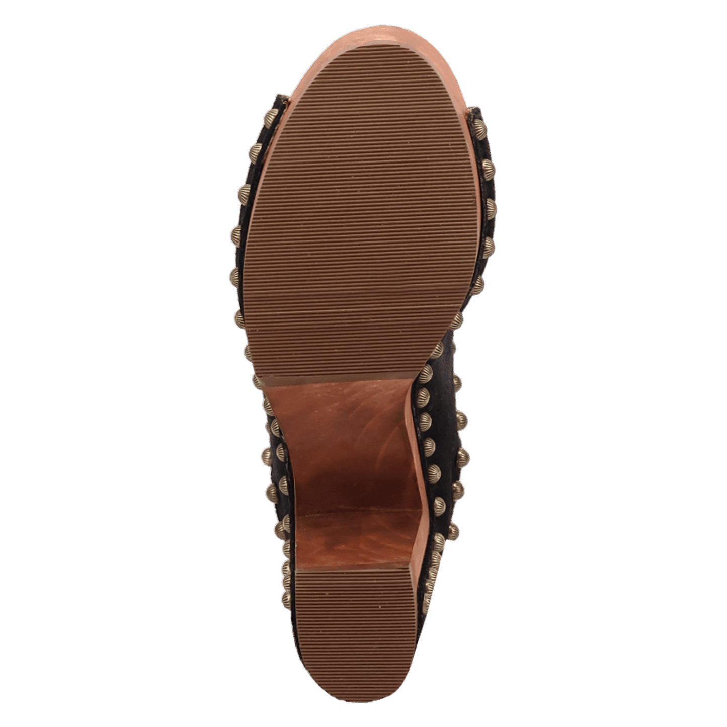 PRODUCT SHOT ECHO WOODEN SANDAL AT OUTSOLE ANGLE