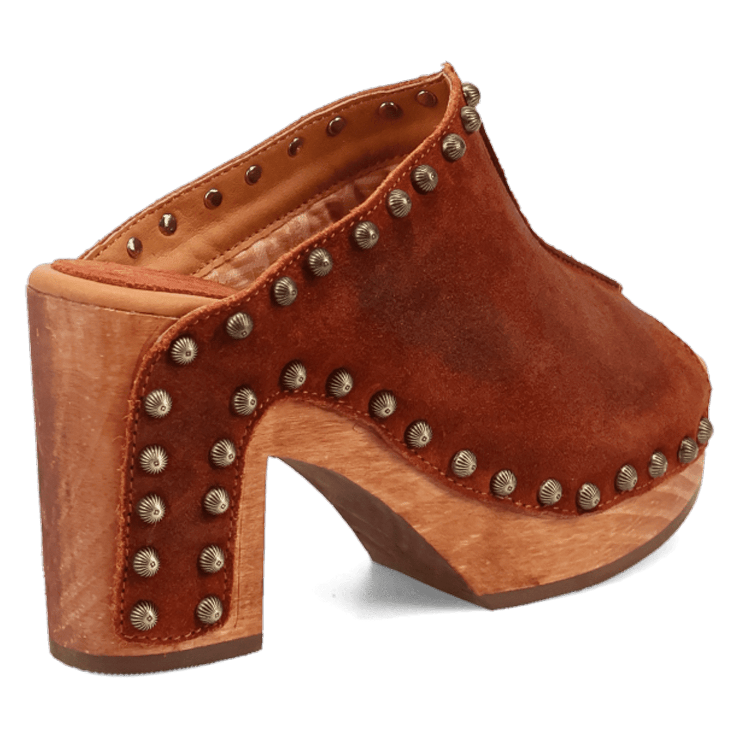 PRODUCT SHOT ECHO WOODEN SANDAL AT 315 DEGREE ANGLE