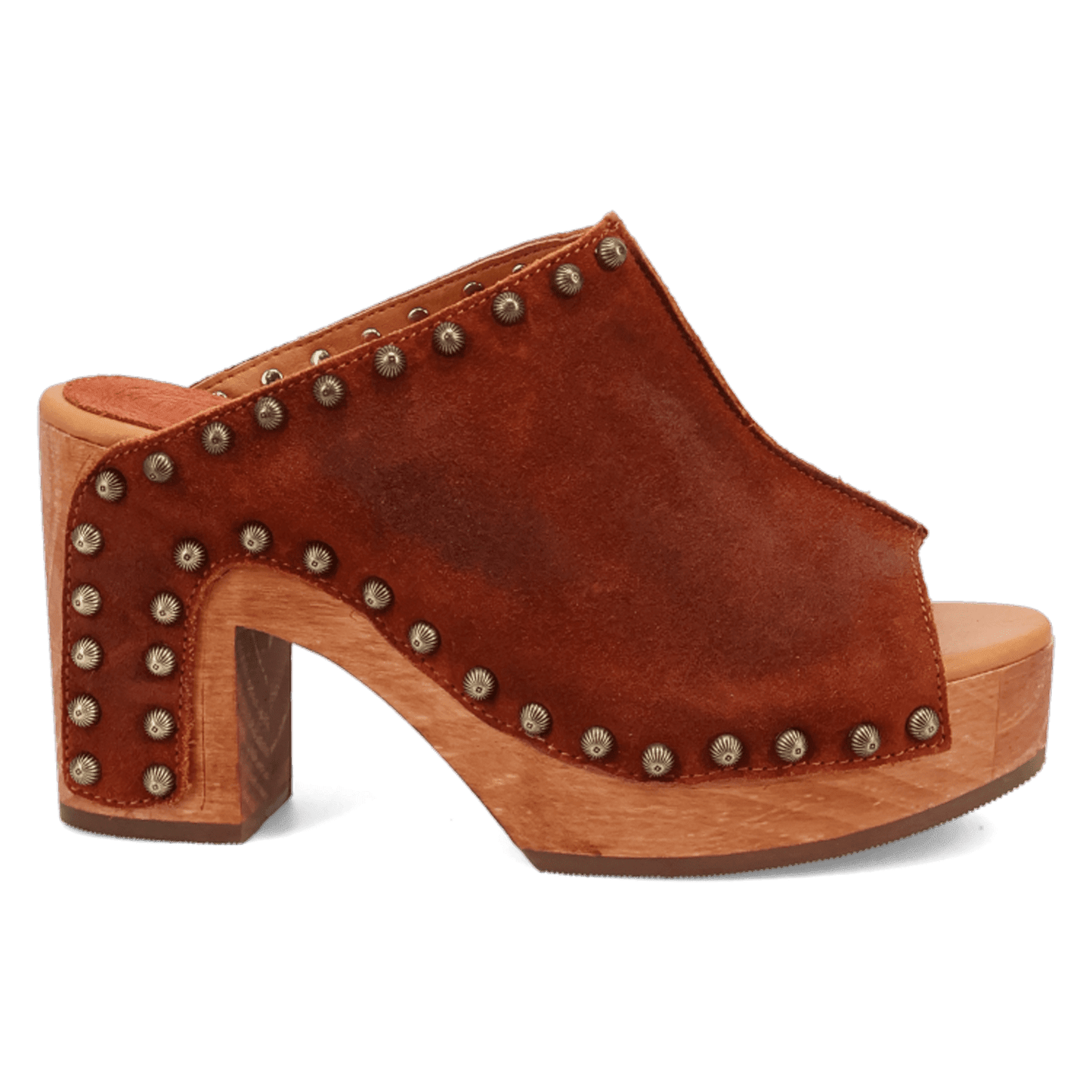 PRODUCT SHOT ECHO WOODEN SANDAL AT 90 DEGREE INSIDE ANGLE