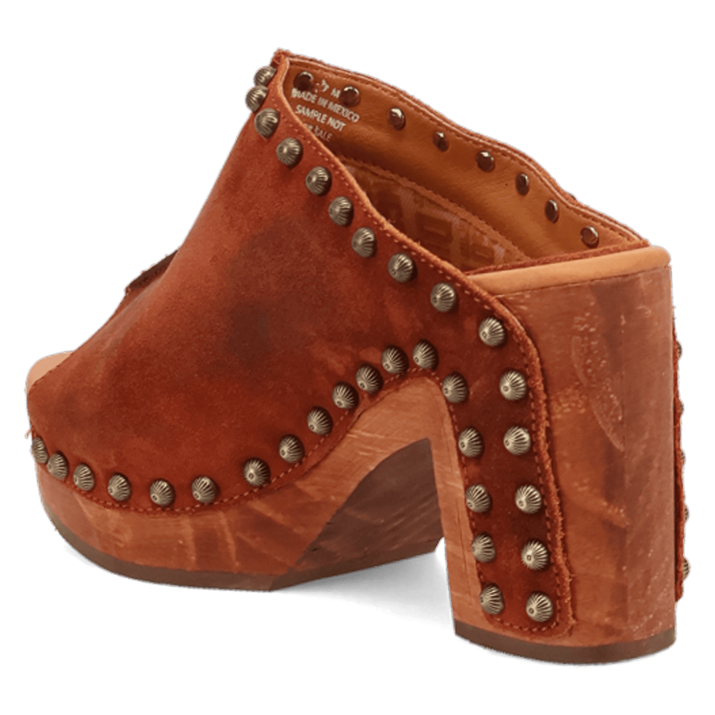 PRODUCT SHOT ECHO WOODEN SANDAL AT 270 DEGREE ANGLE