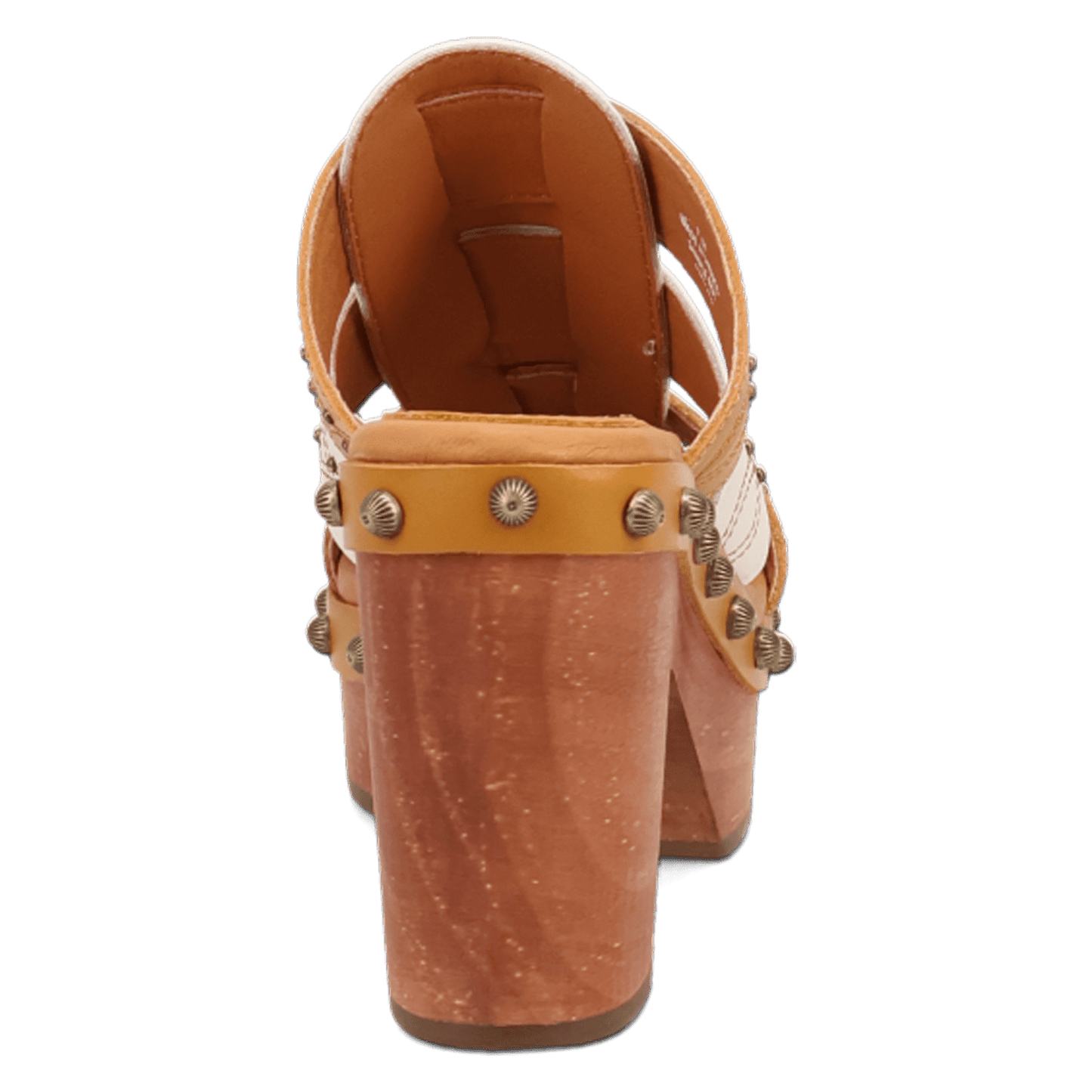 PRODUCT SHOT CHATEAU WOODEN SANDAL AT 180 DEGREE BACK ANGLE