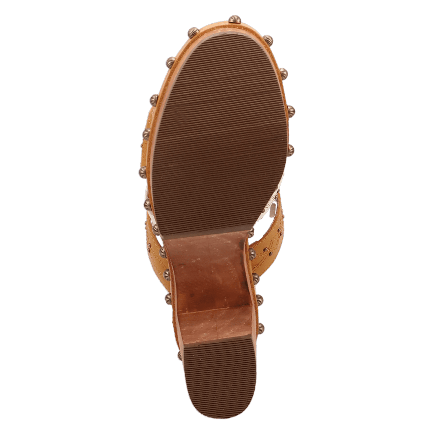 PRODUCT SHOT CHATEAU WOODEN SANDAL AT OUTSOLE ANGLE