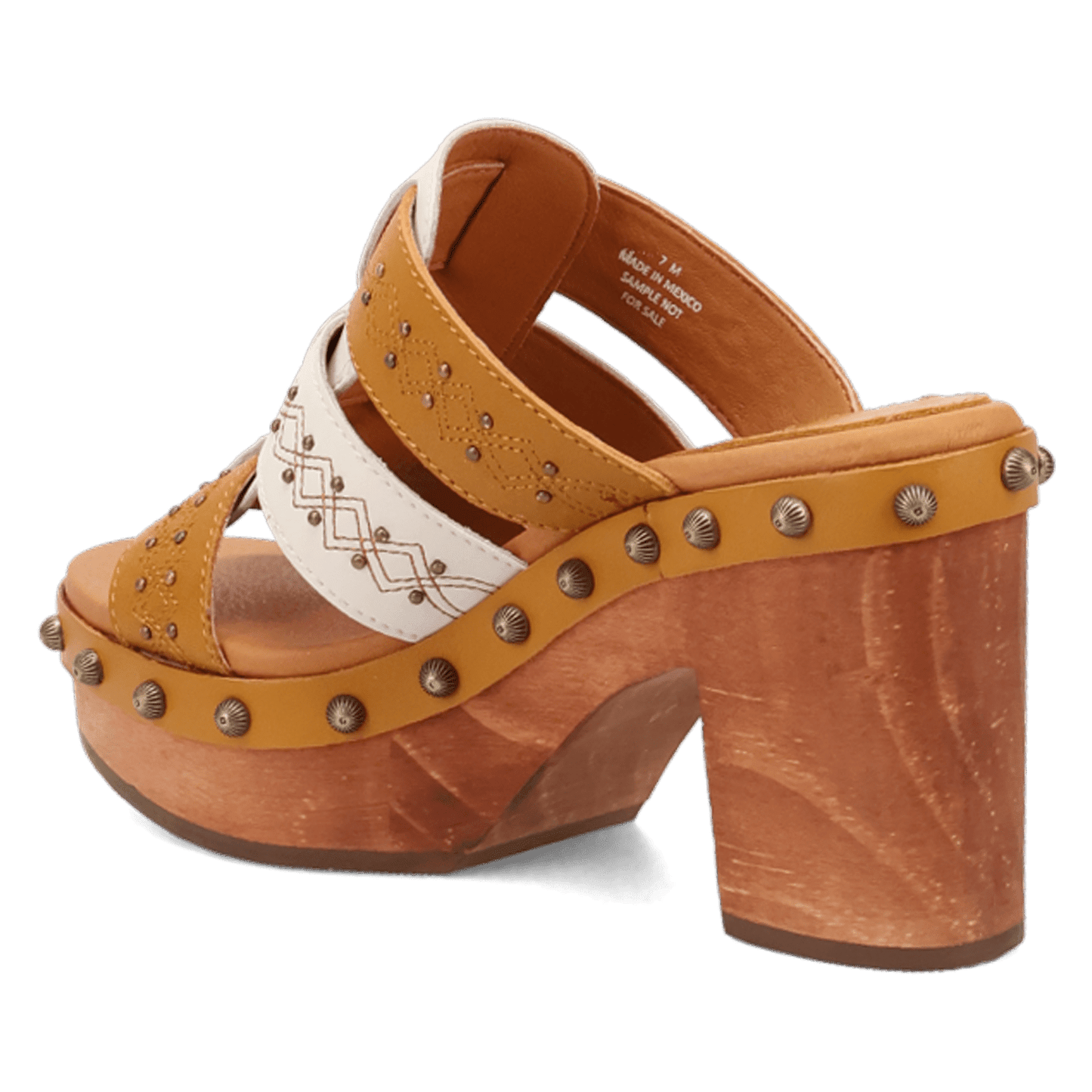 PRODUCT SHOT CHATEAU WOODEN SANDAL AT 270 DEGREE ANGLE