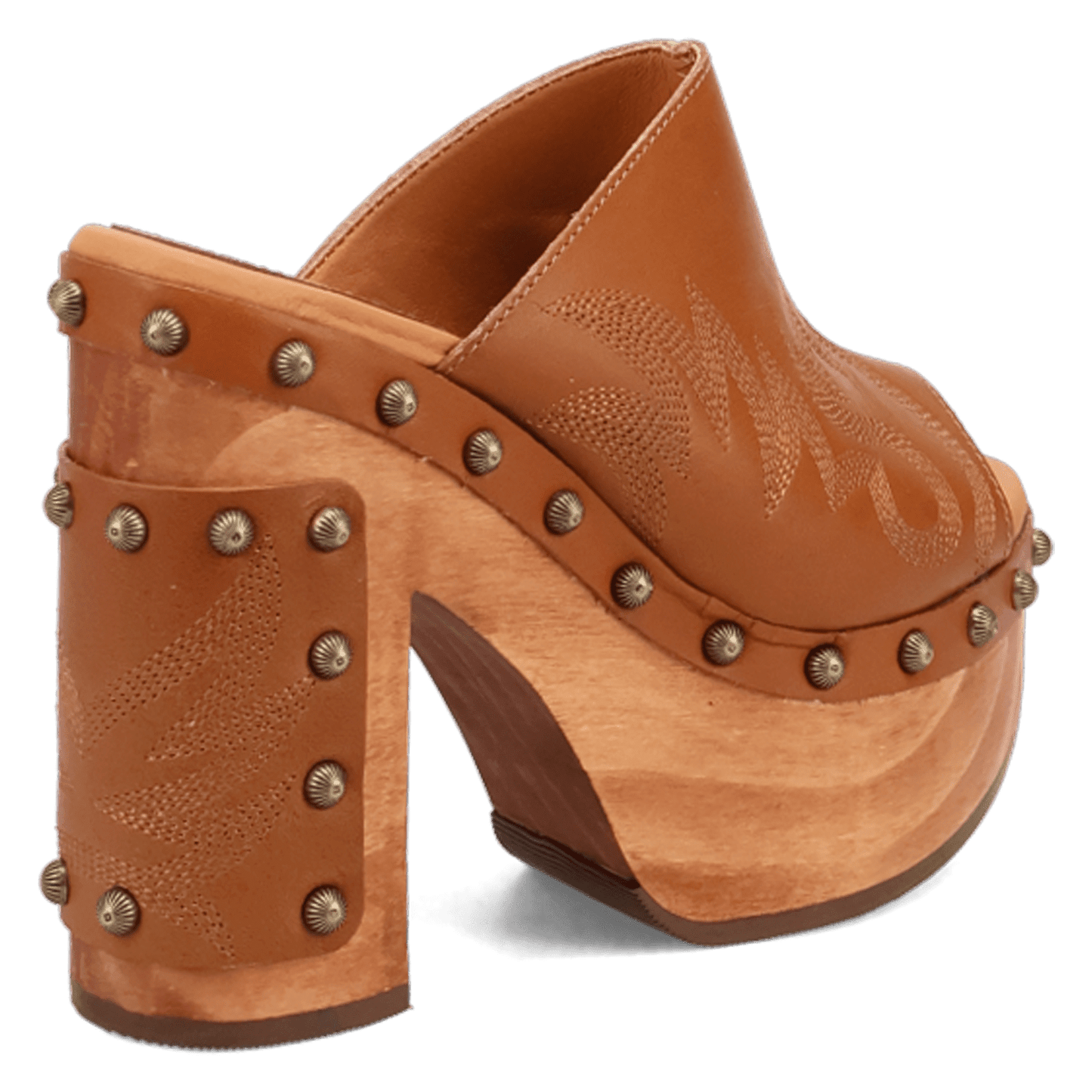 PRODUCT SHOT FREE SPIRIT WOODEN SANDAL AT 315 DEGREE ANGLE