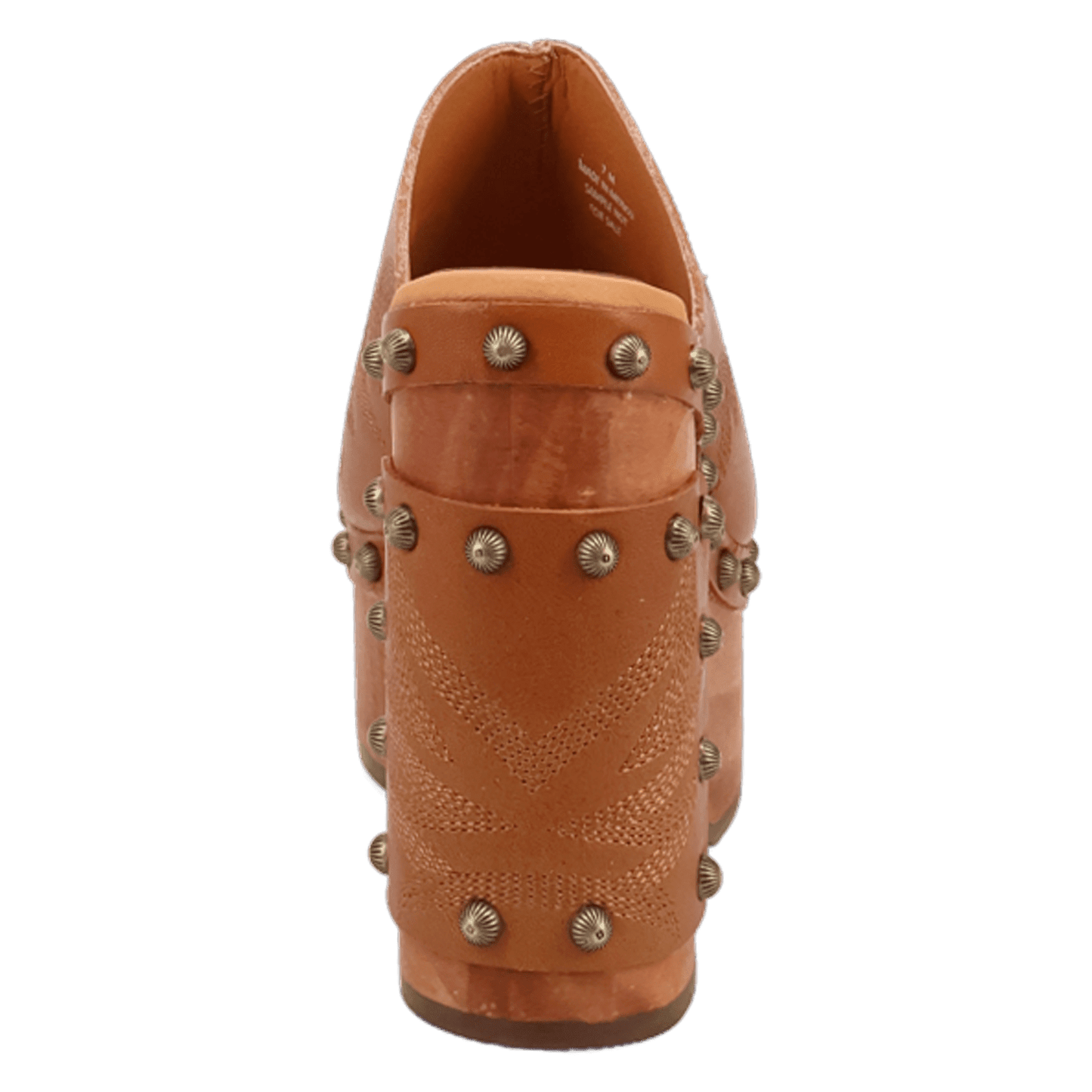 PRODUCT SHOT FREE SPIRIT WOODEN SANDAL AT 180 DEGREE BACK ANGLE