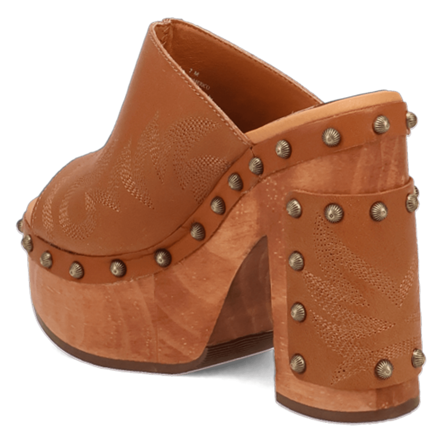 PRODUCT SHOT FREE SPIRIT WOODEN SANDAL AT 270 DEGREE ANGLE