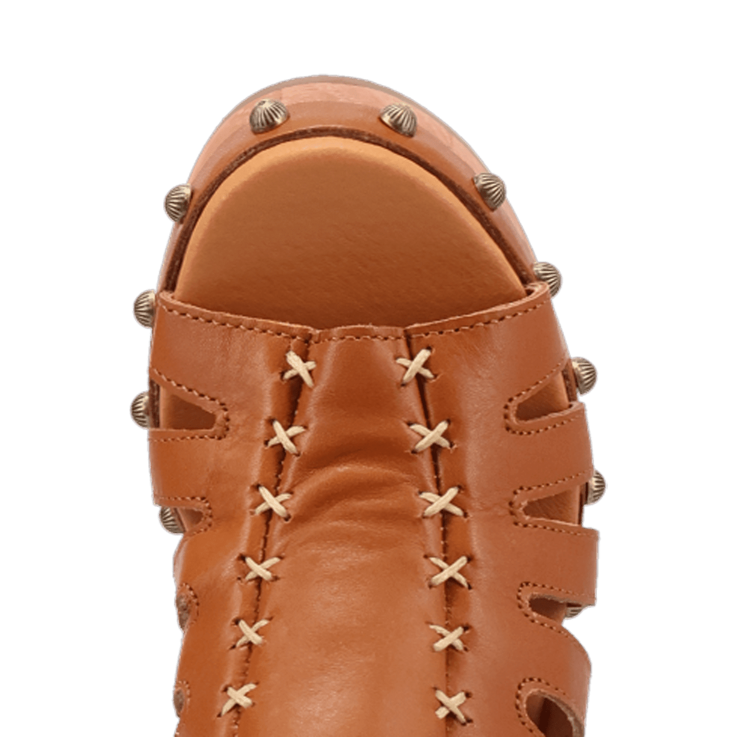 PRODUCT SHOT GEMA WOODEN SANDAL AT TOE ANGLE