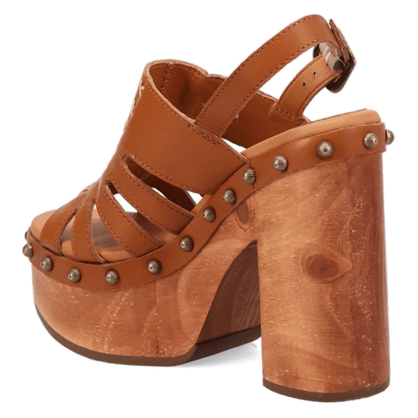 PRODUCT SHOT GEMA WOODEN SANDAL AT 270 DEGREE ANGLE