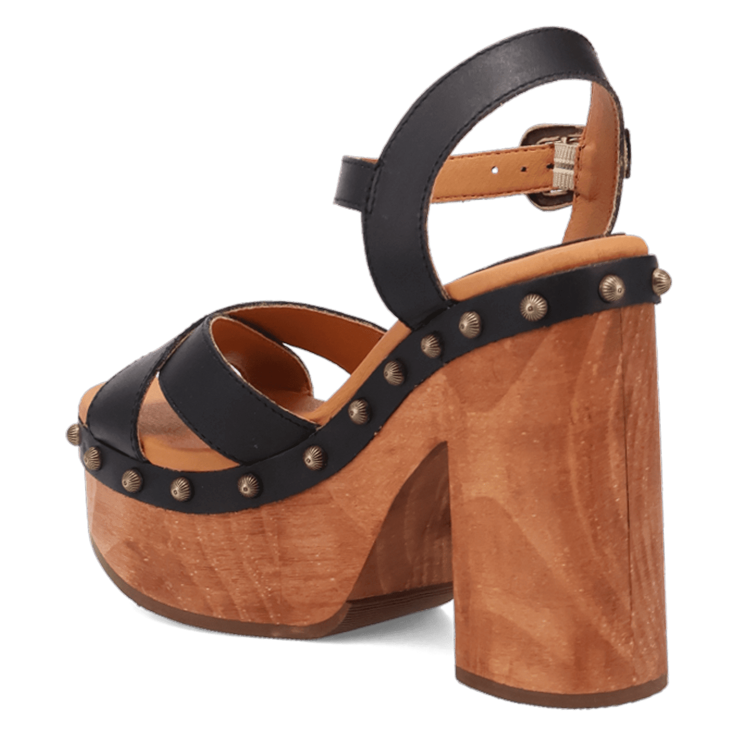 PRODUCT SHOT LOTUS WOODEN SANDAL AT 270 DEGREE ANGLE