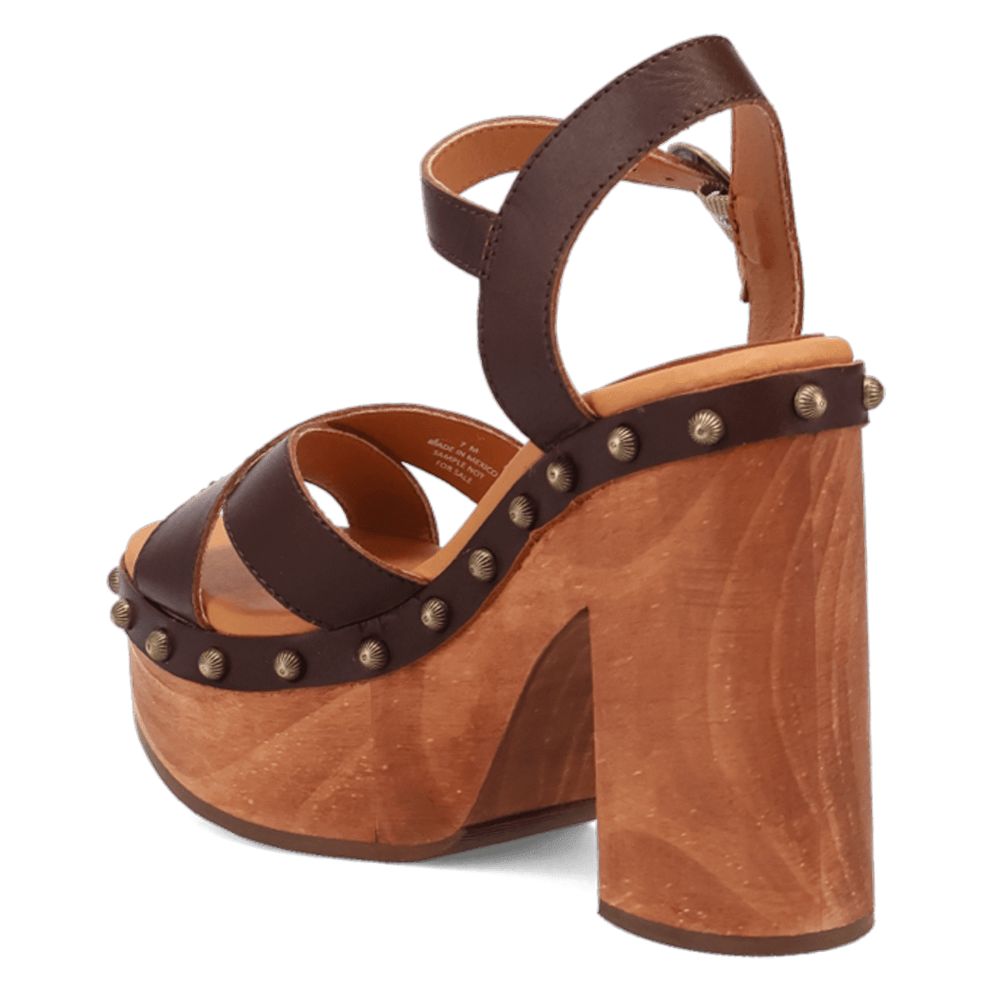 PRODUCT SHOT LOTUS WOODEN SANDAL AT 270 DEGREE ANGLE