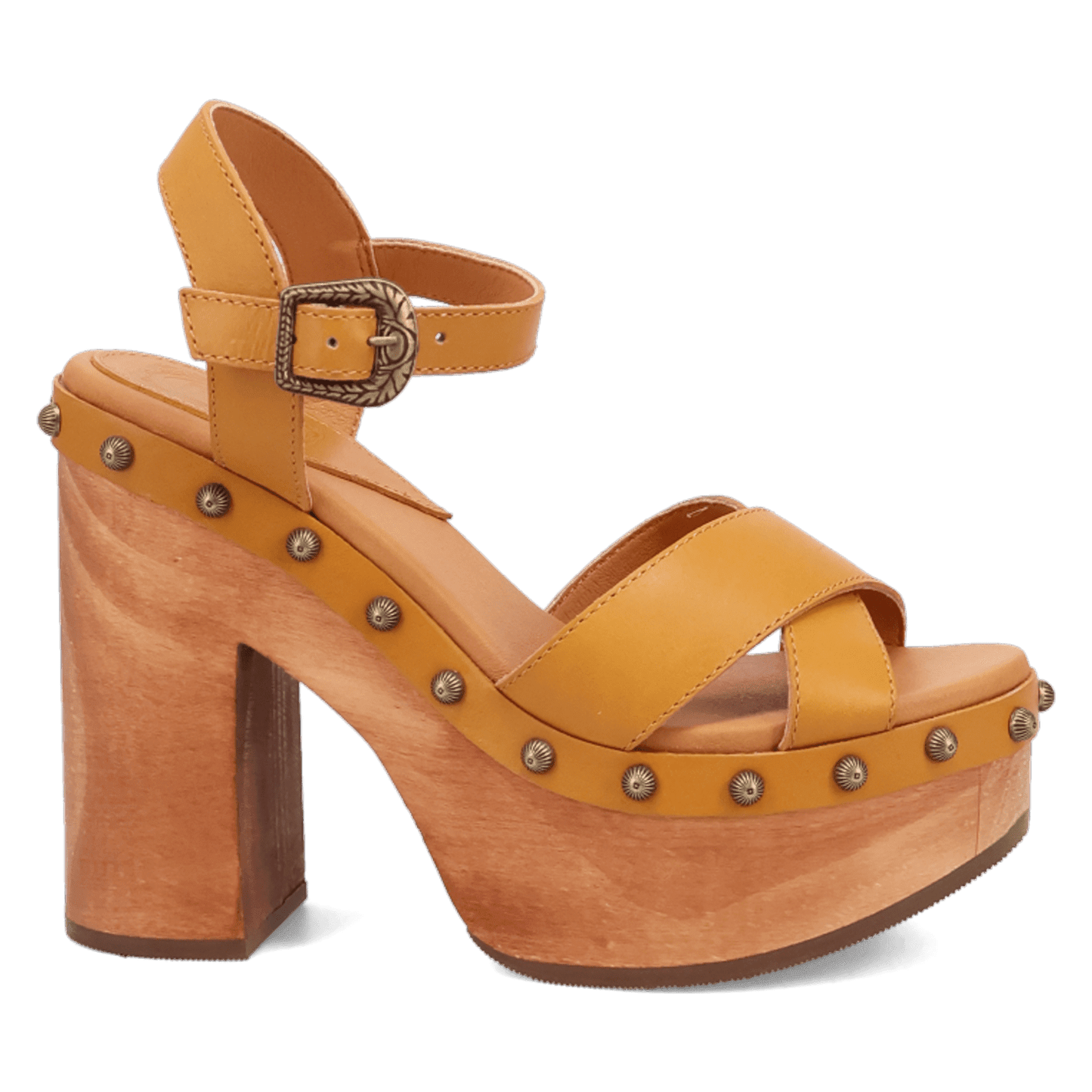 PRODUCT SHOT LOTUS WOODEN SANDAL AT 90 DEGREE INSIDE ANGLE