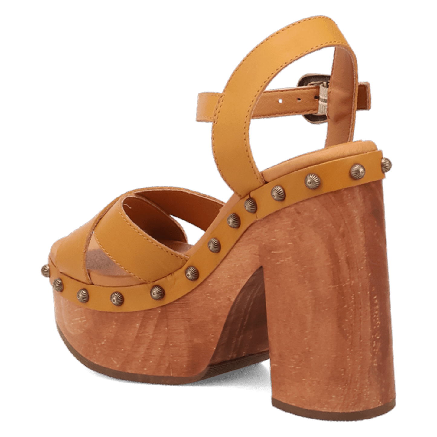 PRODUCT SHOT LOTUS WOODEN SANDAL AT 270 DEGREE ANGLE