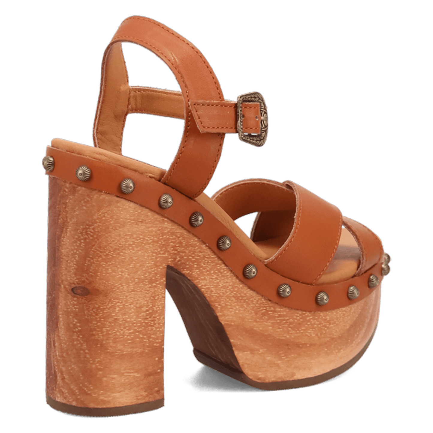 PRODUCT SHOT LOTUS WOODEN SANDAL AT 315 DEGREE ANGLE