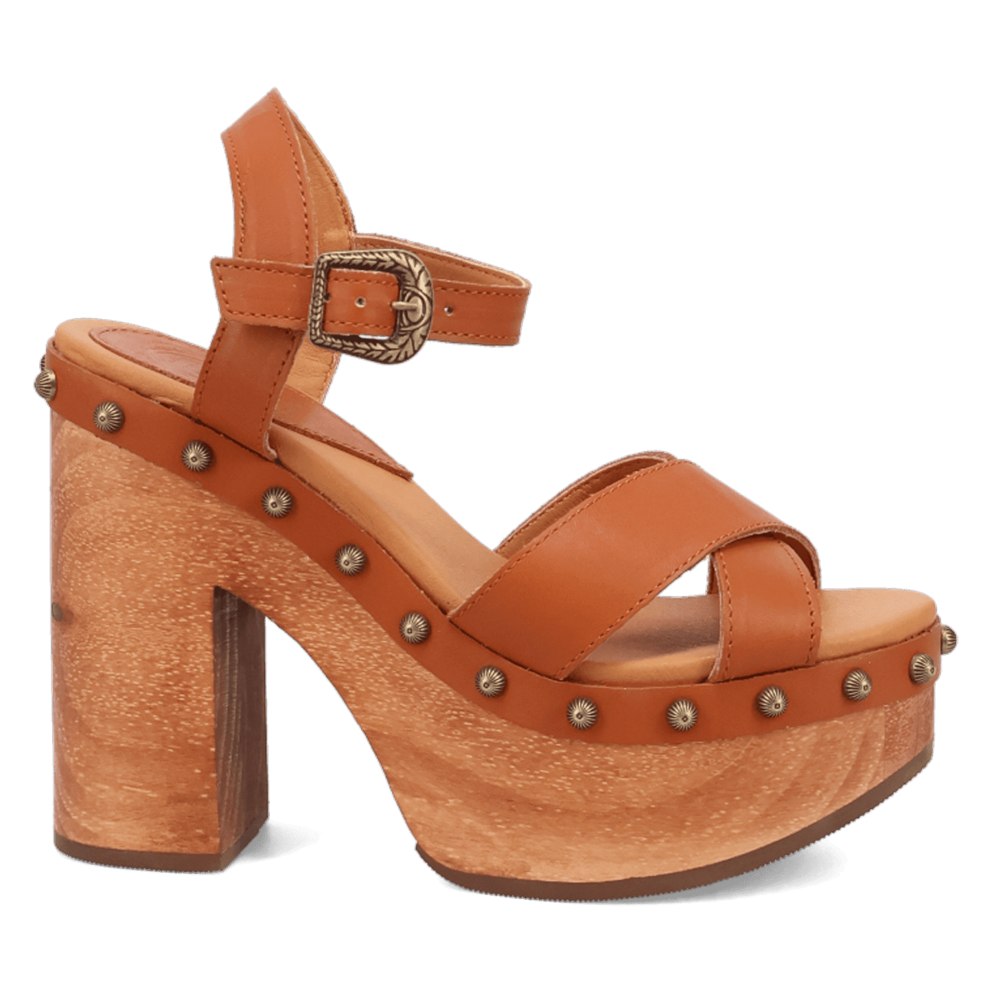 PRODUCT SHOT LOTUS WOODEN SANDAL AT 90 DEGREE INSIDE ANGLE