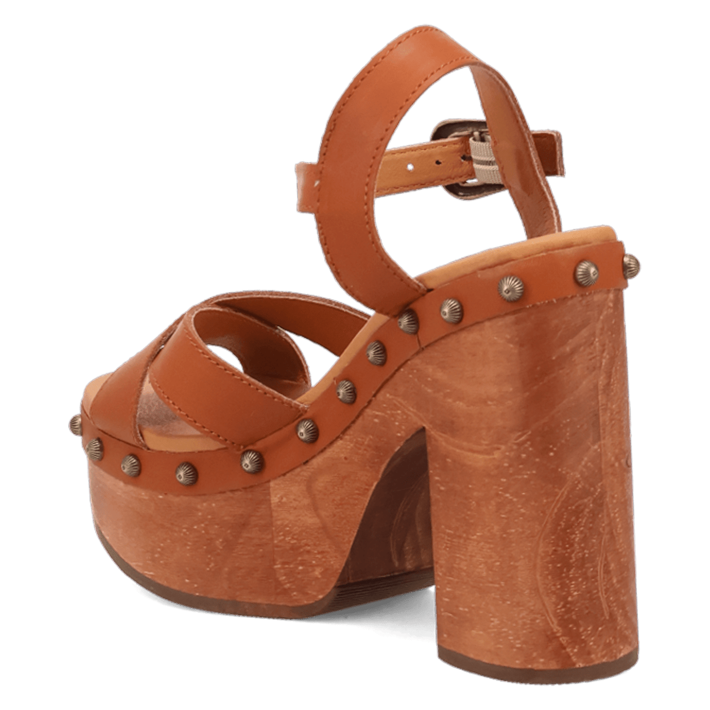 PRODUCT SHOT LOTUS WOODEN SANDAL AT 270 DEGREE ANGLE